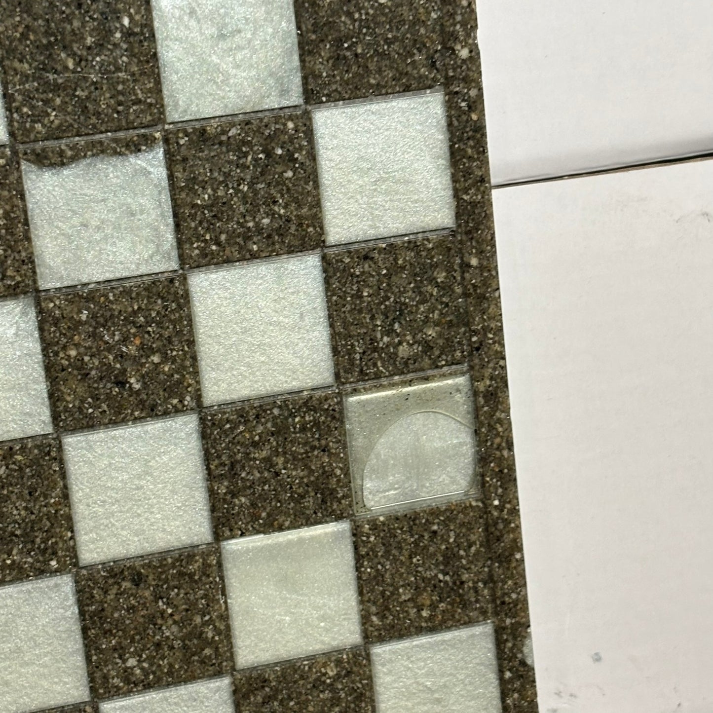 Black Rock & White - Resin Chess Board