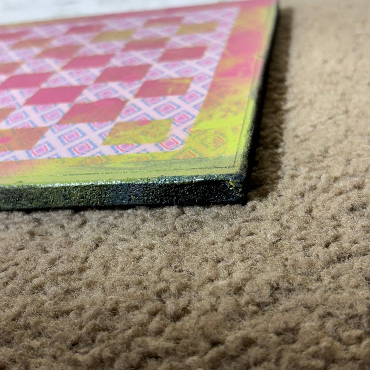 Pink & Green Mesh - Scrapbook Chess Board