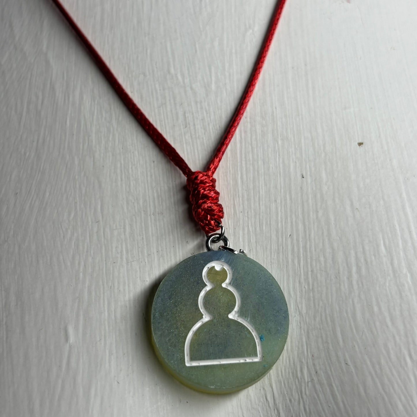 Stuff Green Pawn - Handmade Resin Chess Necklace