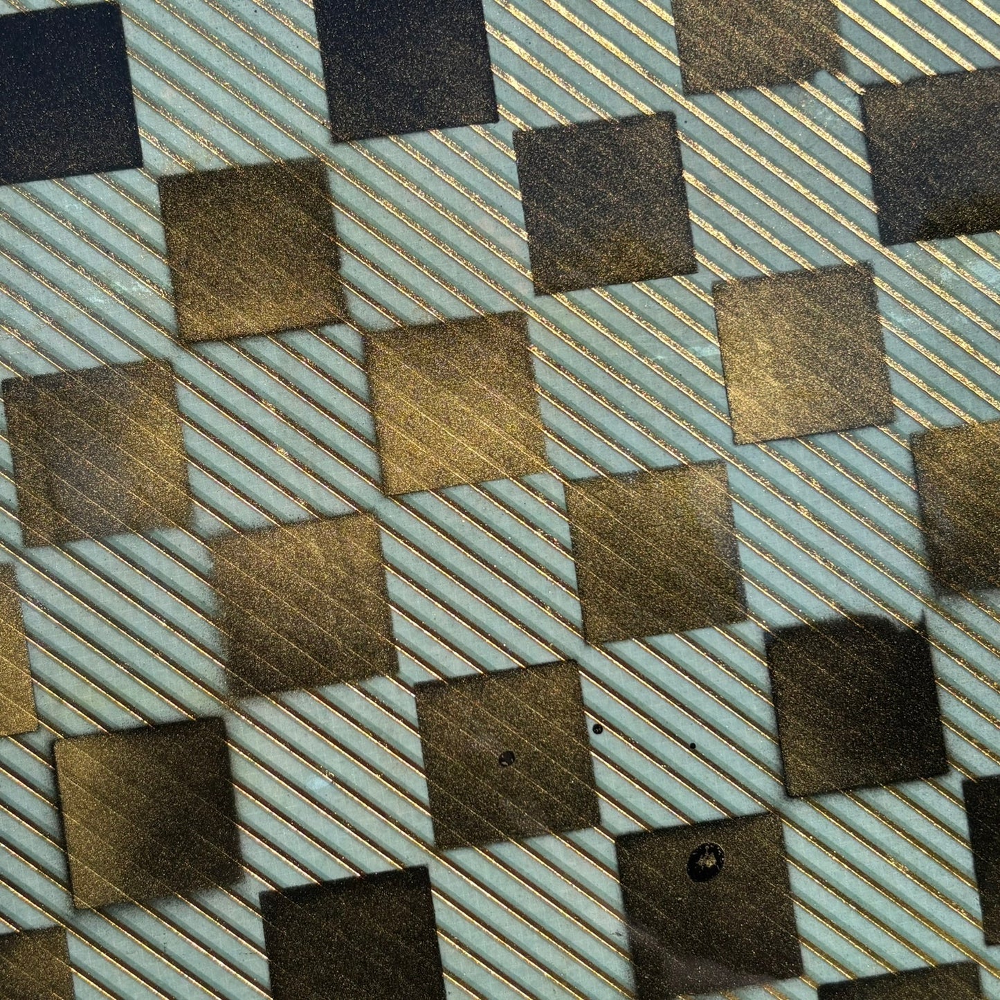 Golden Green - Resin Coated Chess Board