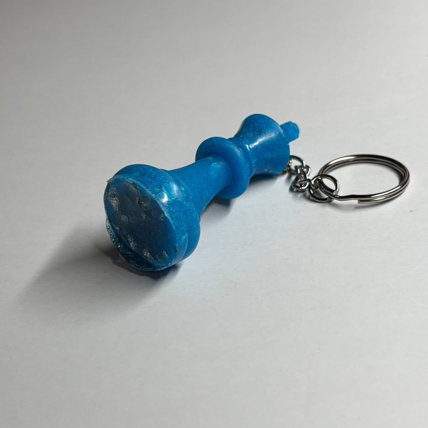 Solid Blue King - Handmade Resin Keychain