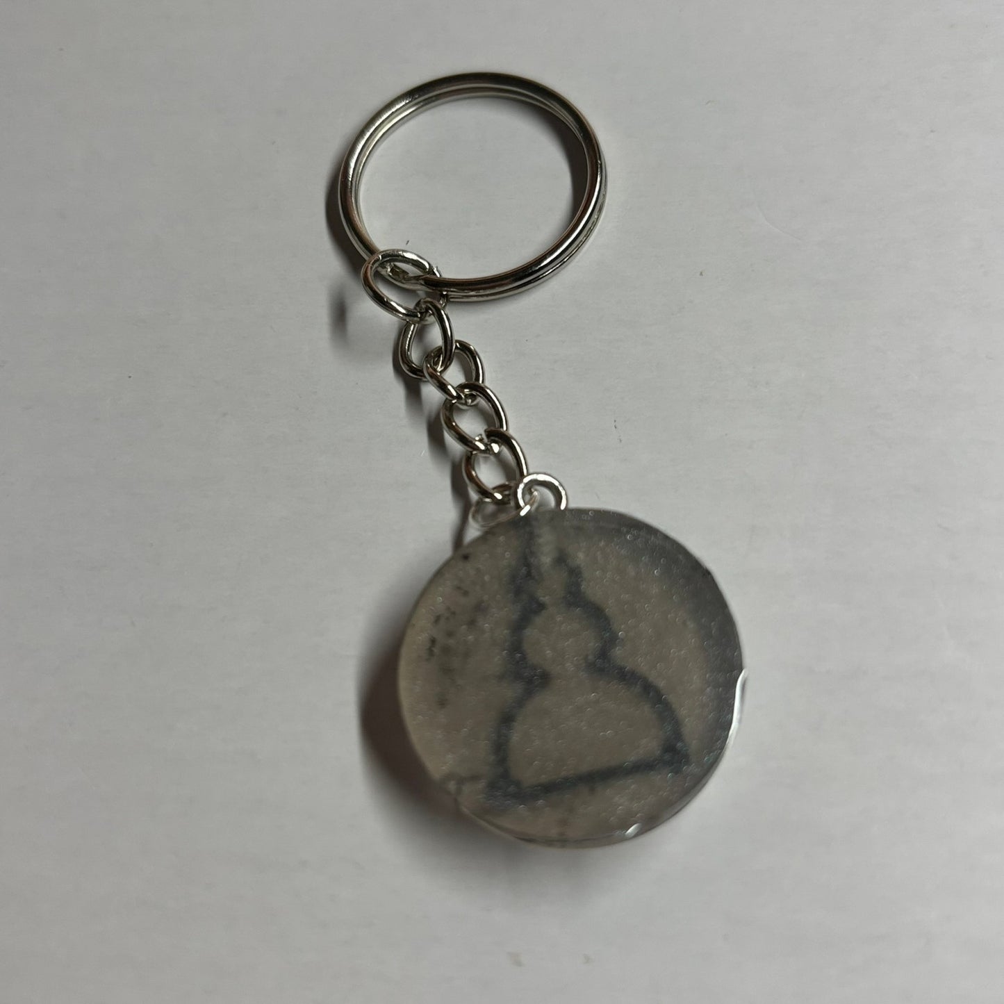 Silver Black Pawn - Handmade Resin Keychain