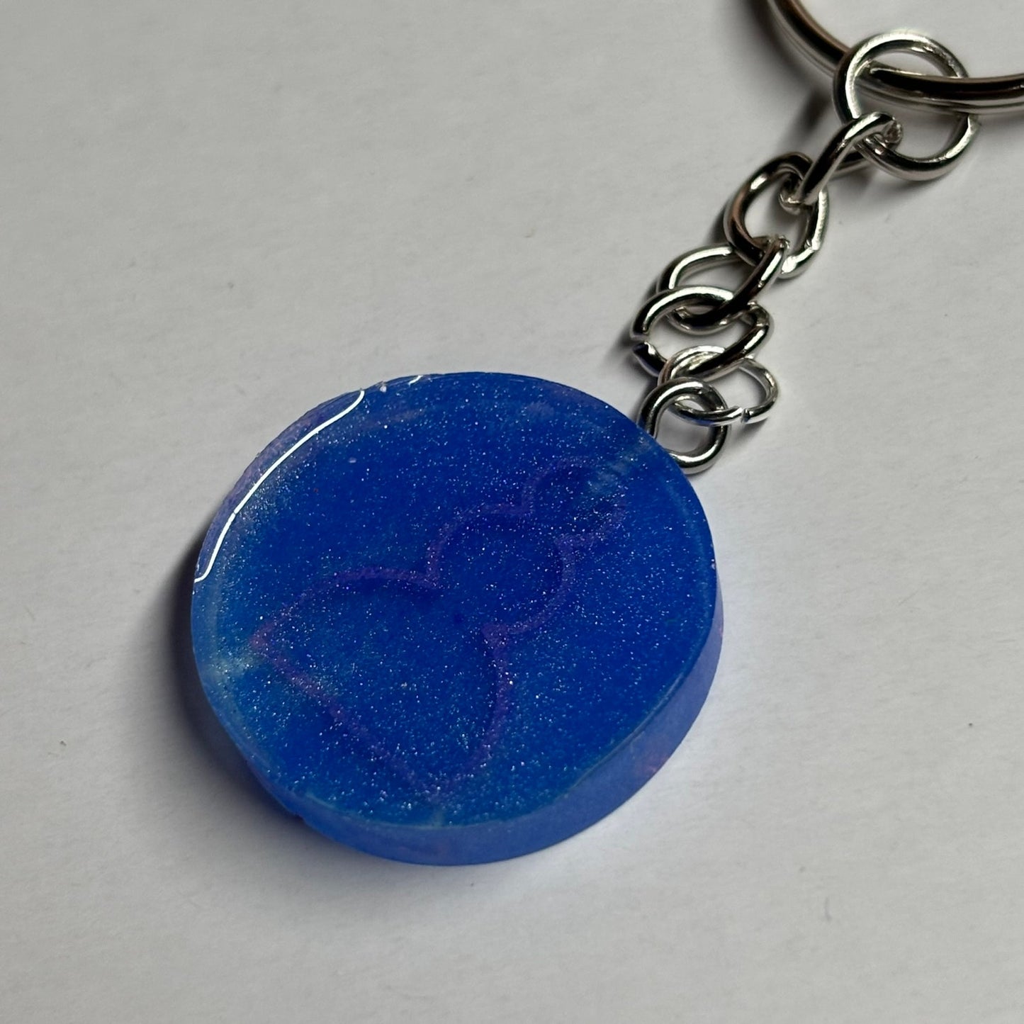 Blue Pink Pawn - Handmade Resin Keychain