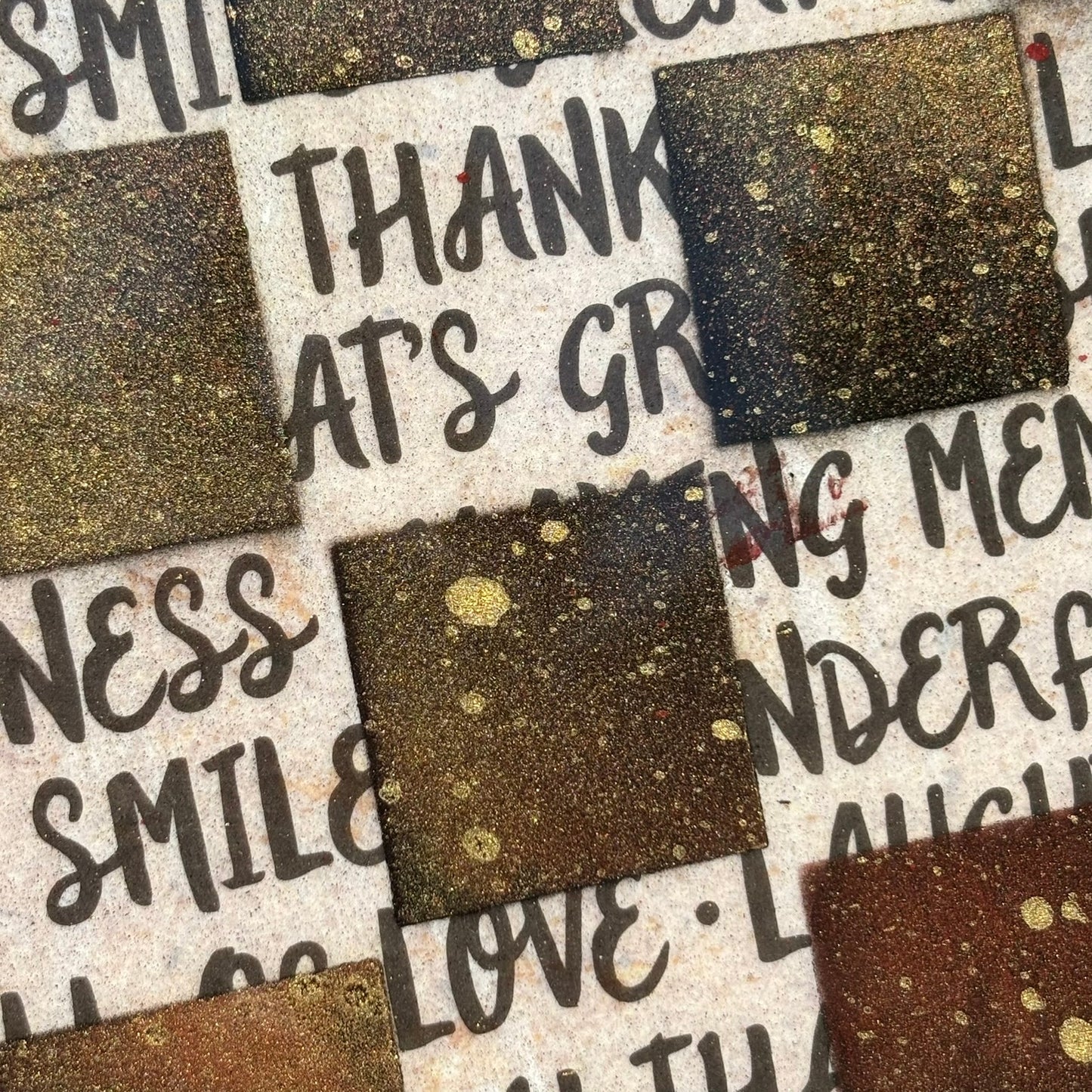 Positive Words - Resin Coated Chess Board