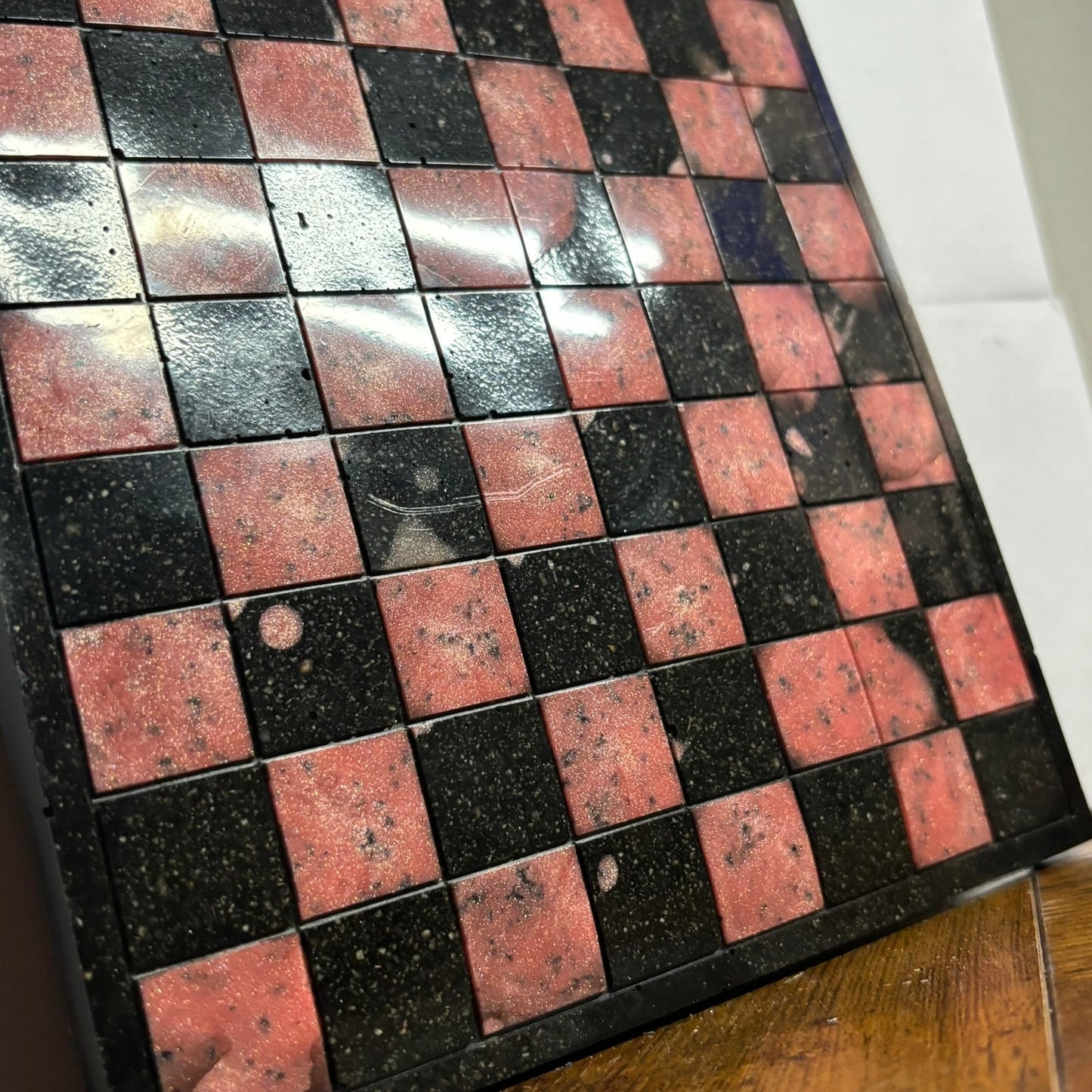 Pink & Black - Resin Chess Board