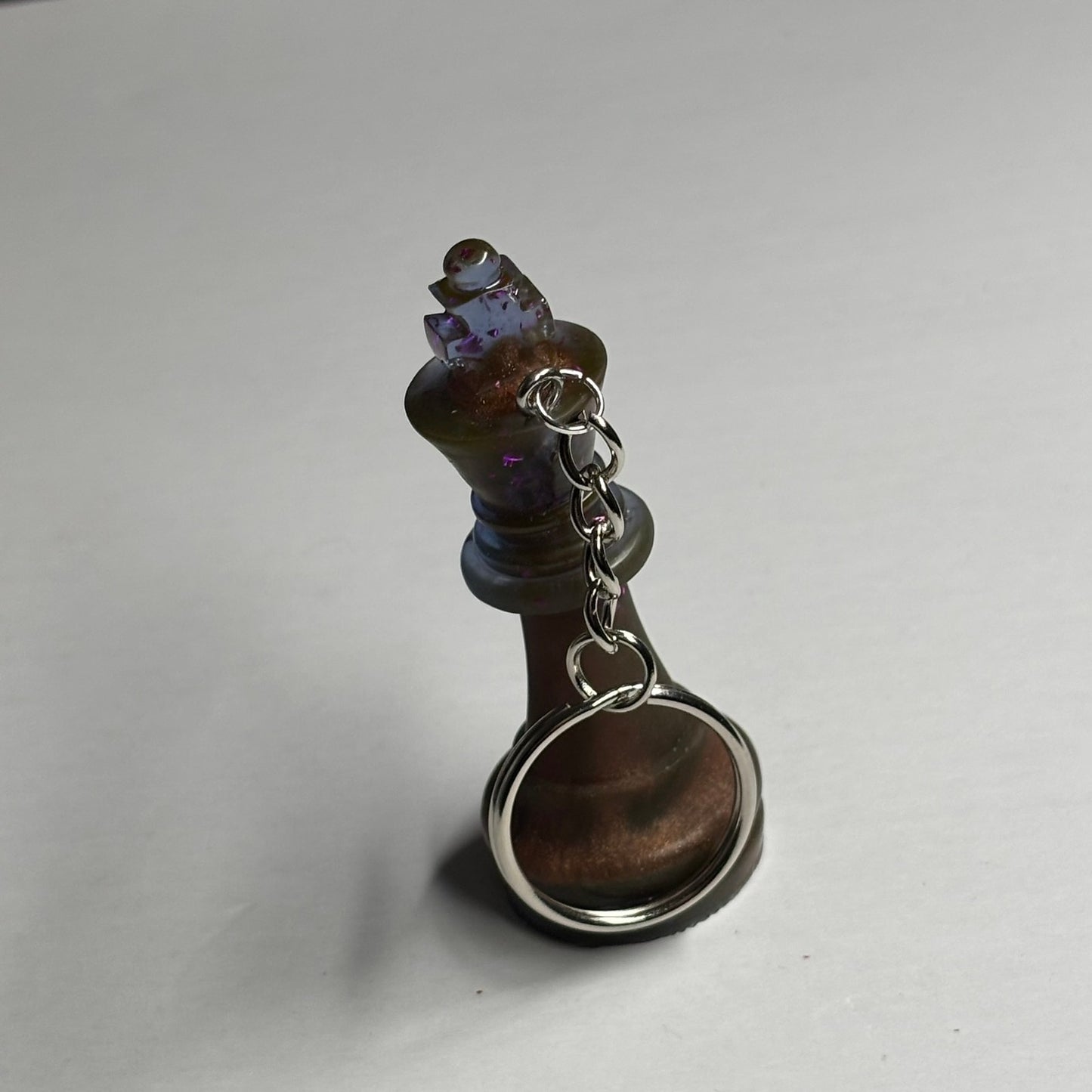 Brown Blue Hazed King - Handmade Resin Keychain