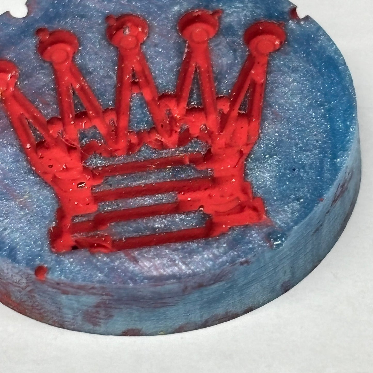 Red Print Queen - Handmade Resin Chess Necklace
