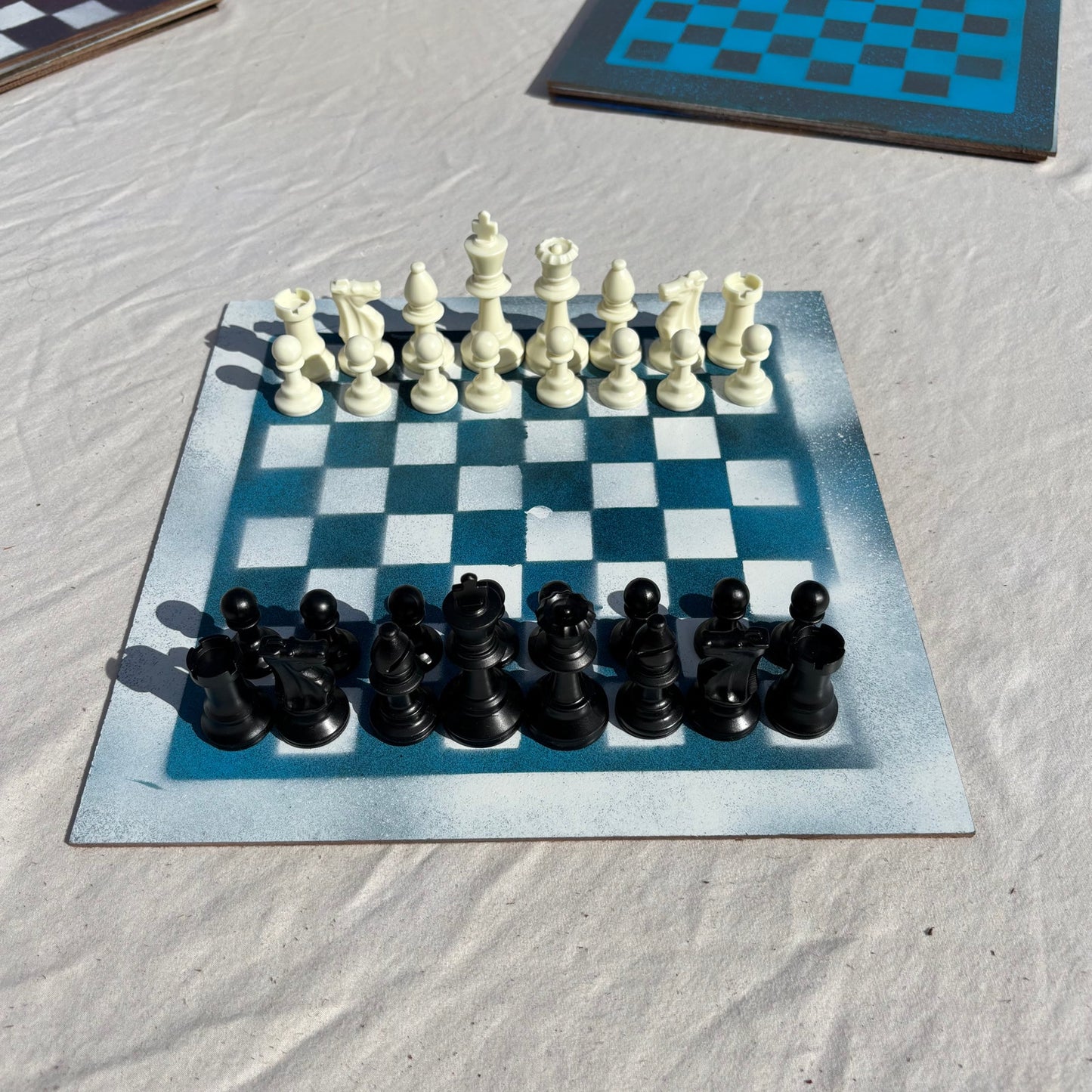 Ice Blue - Painted Chess Set