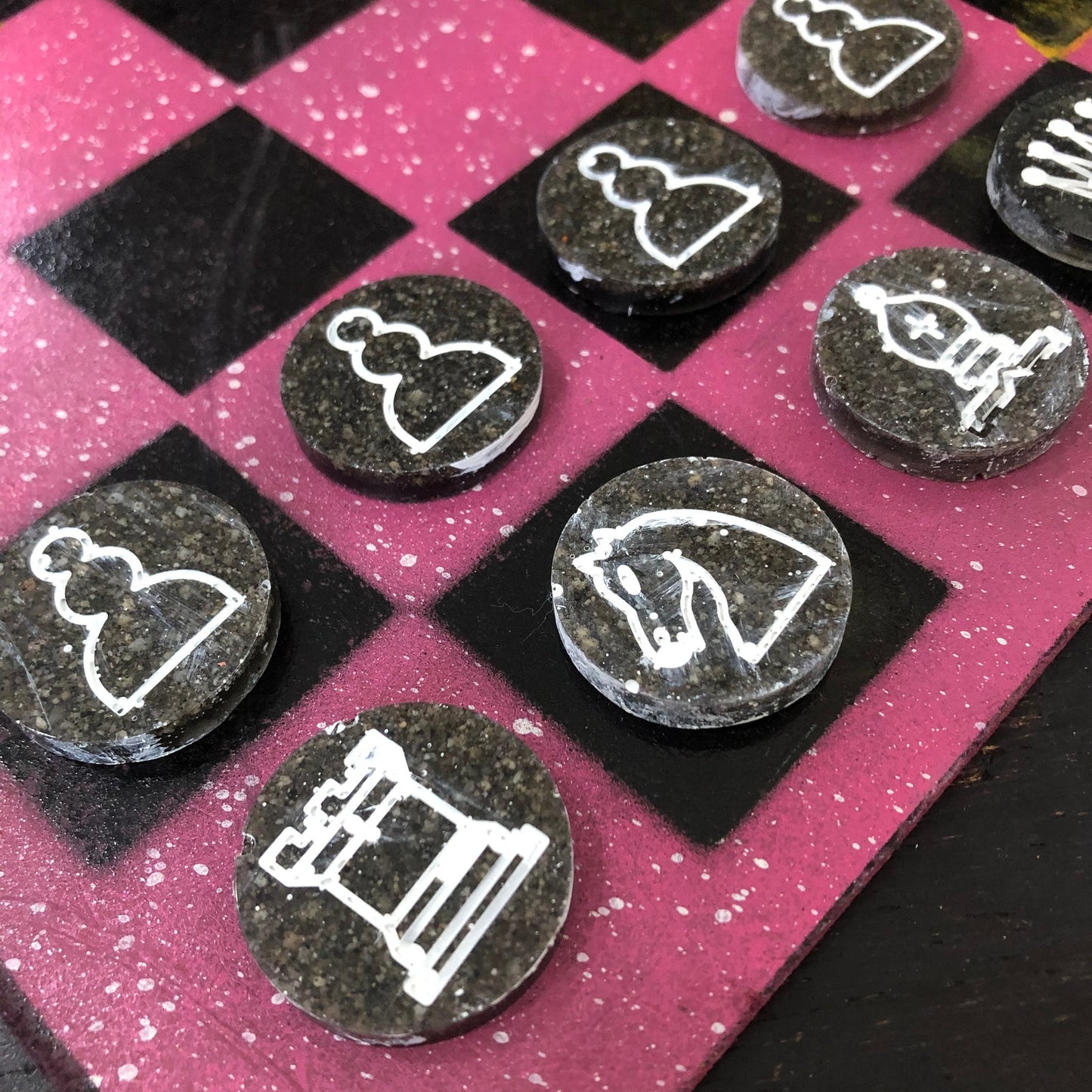 Vintage Pink - Painted Chess Set
