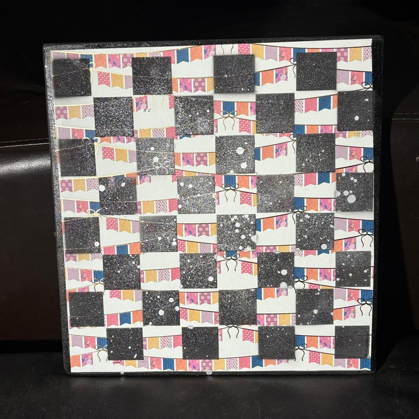 Happy Vintage - Scrapbook Chess Board