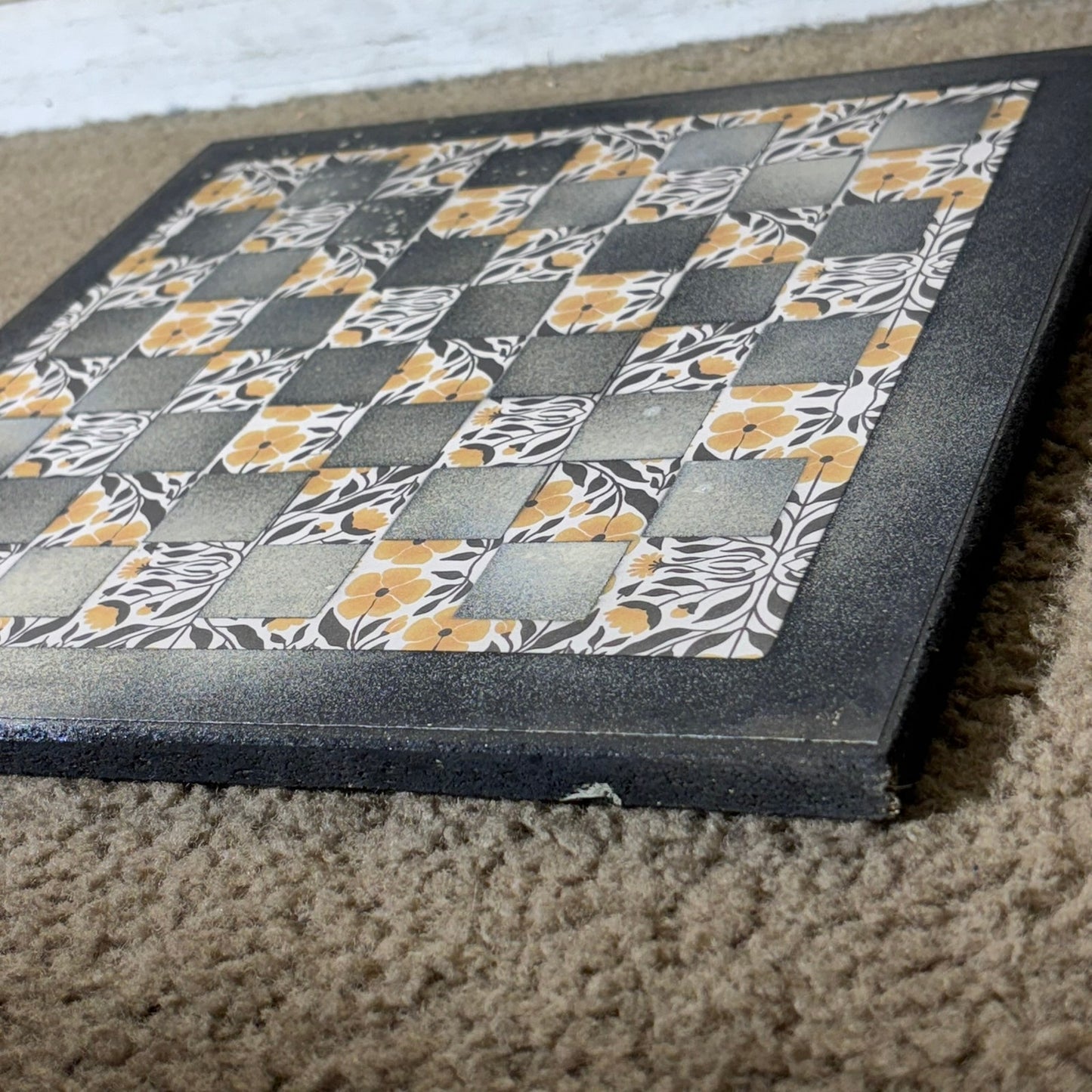 Vintage White Haze - Scrapbook Chess Board