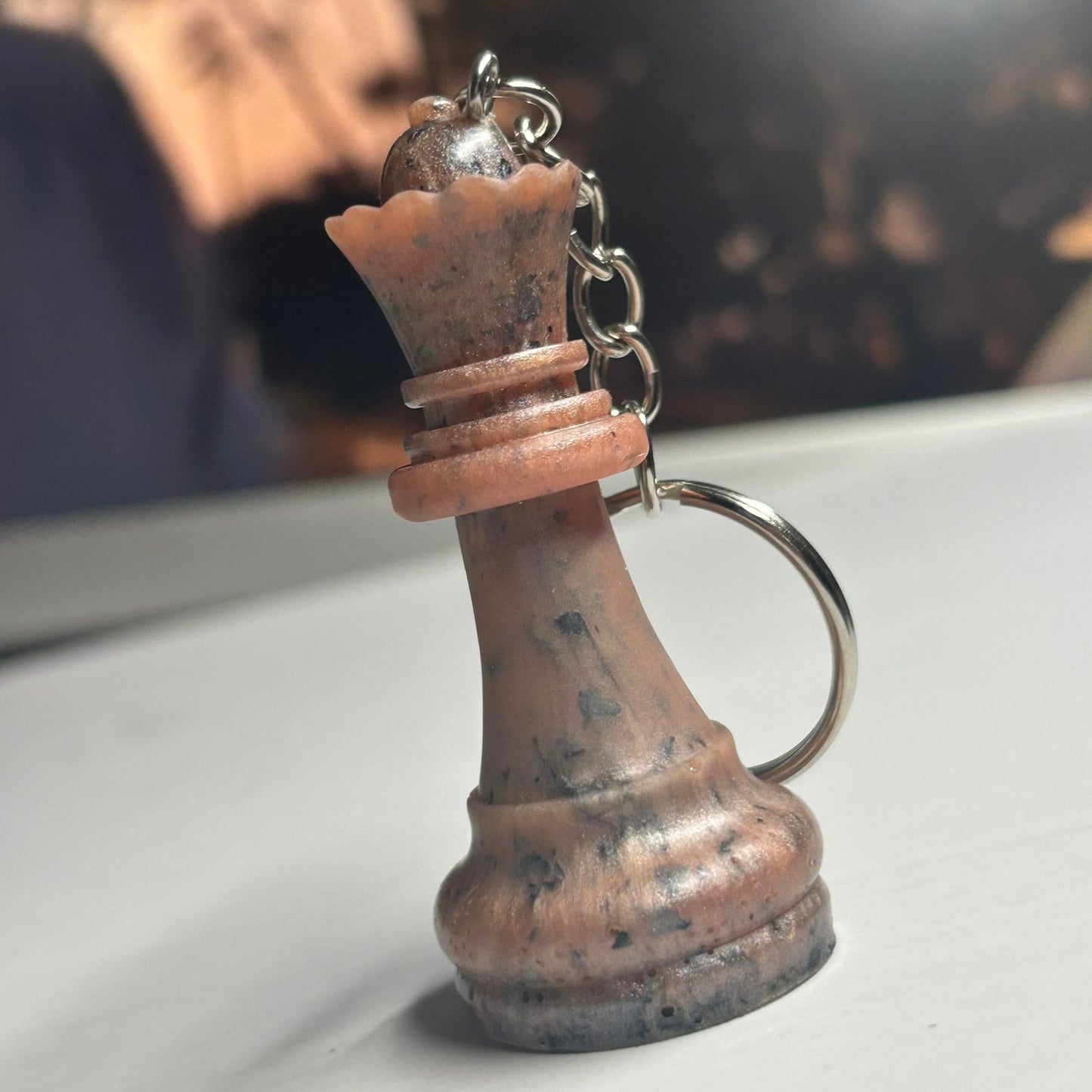Brown Deluxe Queen - Handmade Resin Keychain
