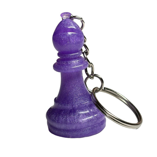 Purple Bishop - Handmade Resin Keychain