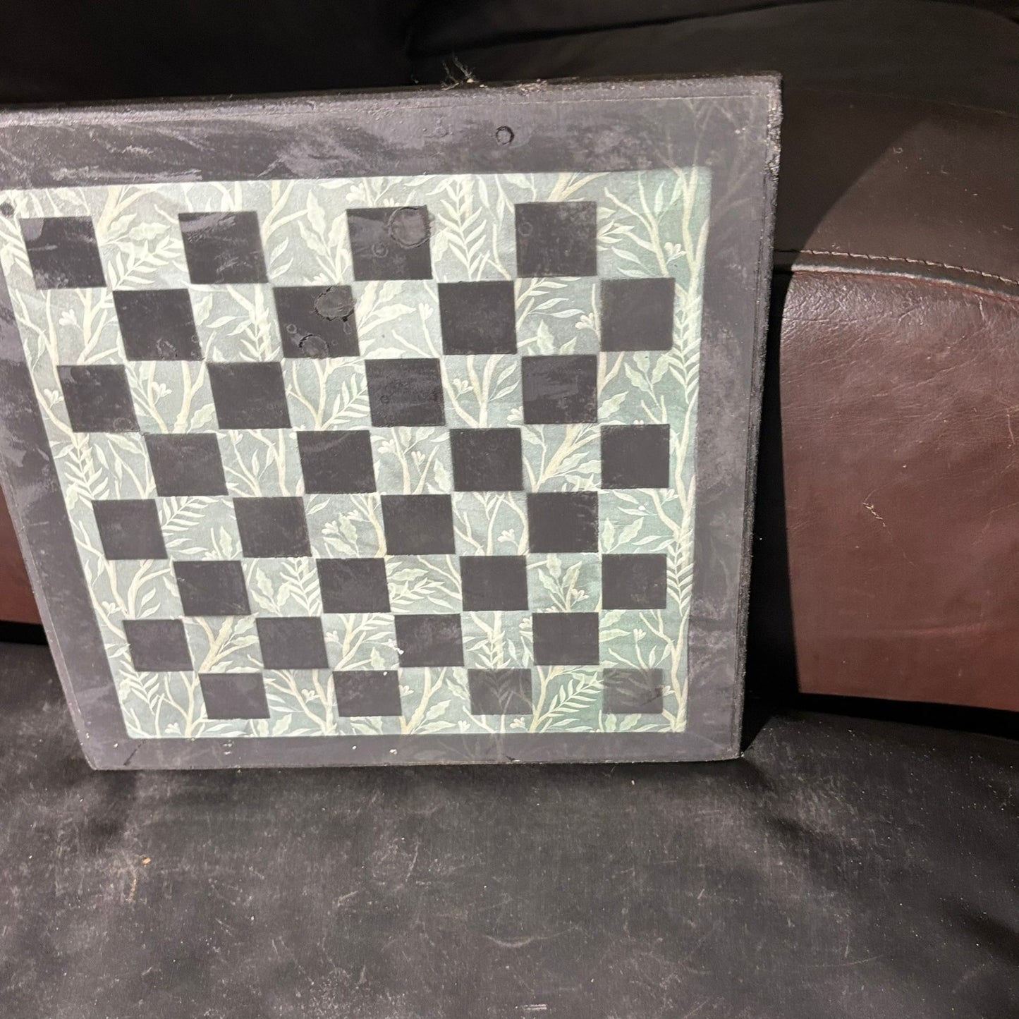 Green Leaves - Scrapbook Chess Board