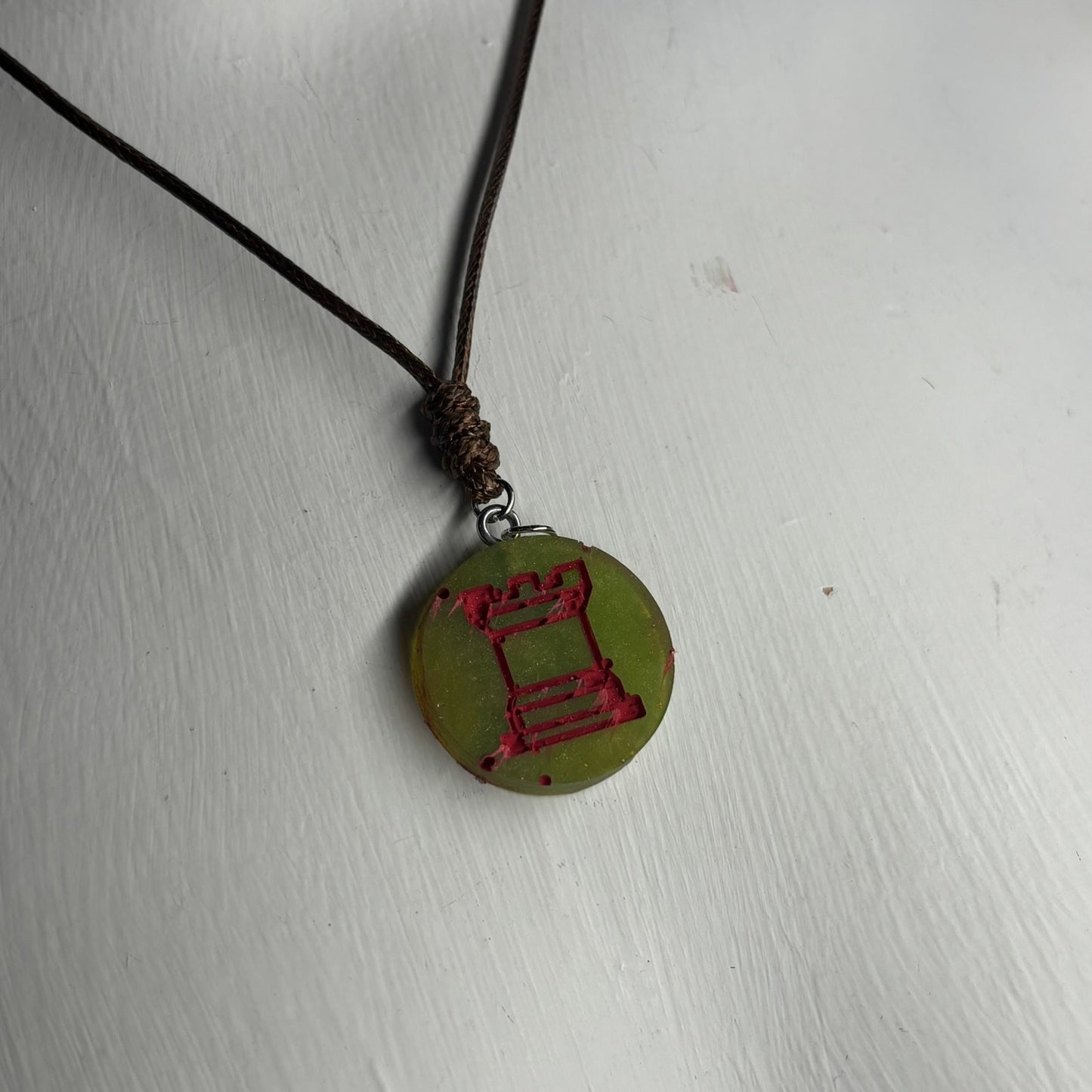 Vintage Rook - Handmade Resin Chess Necklace