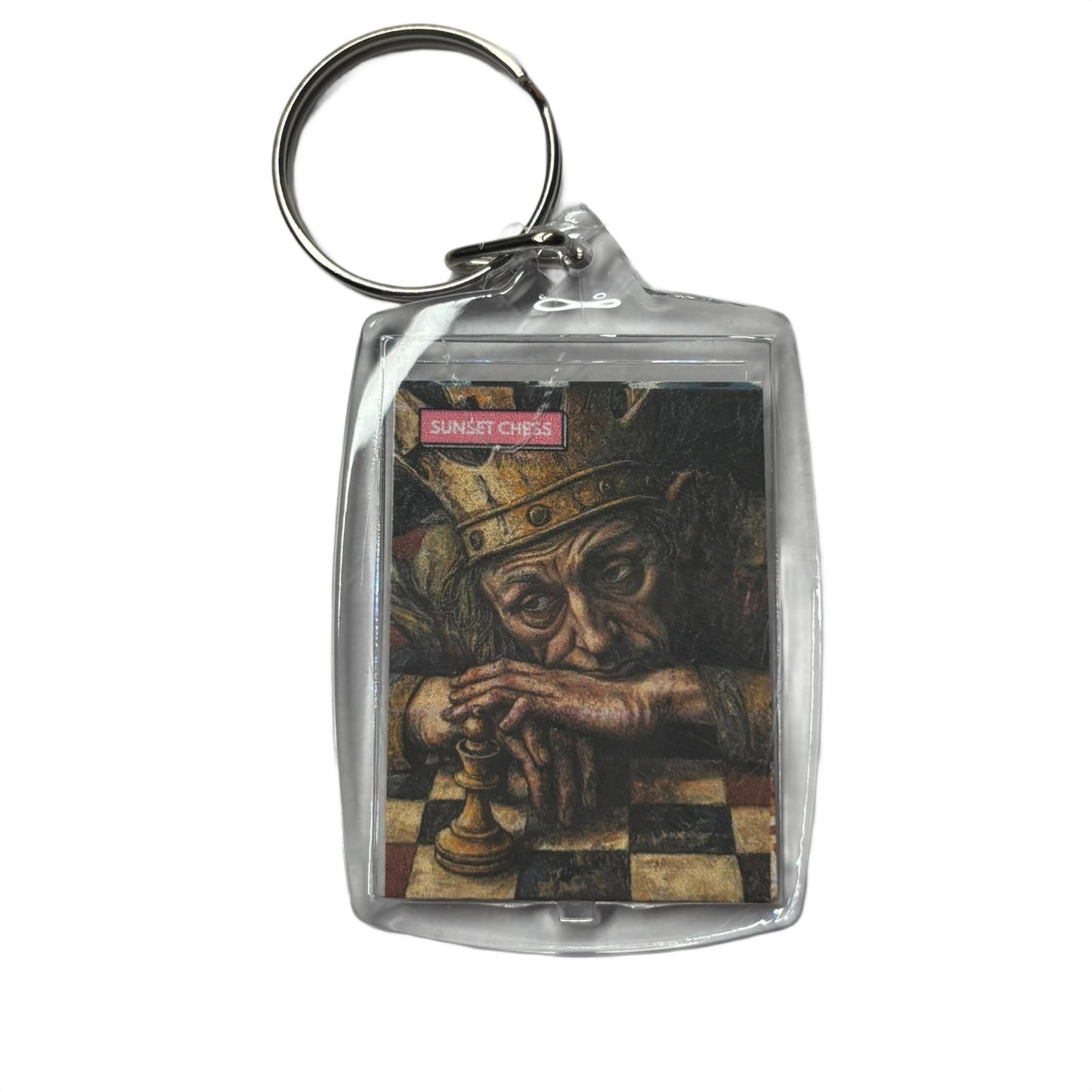 Depressed King - Chess  Photo Keychain