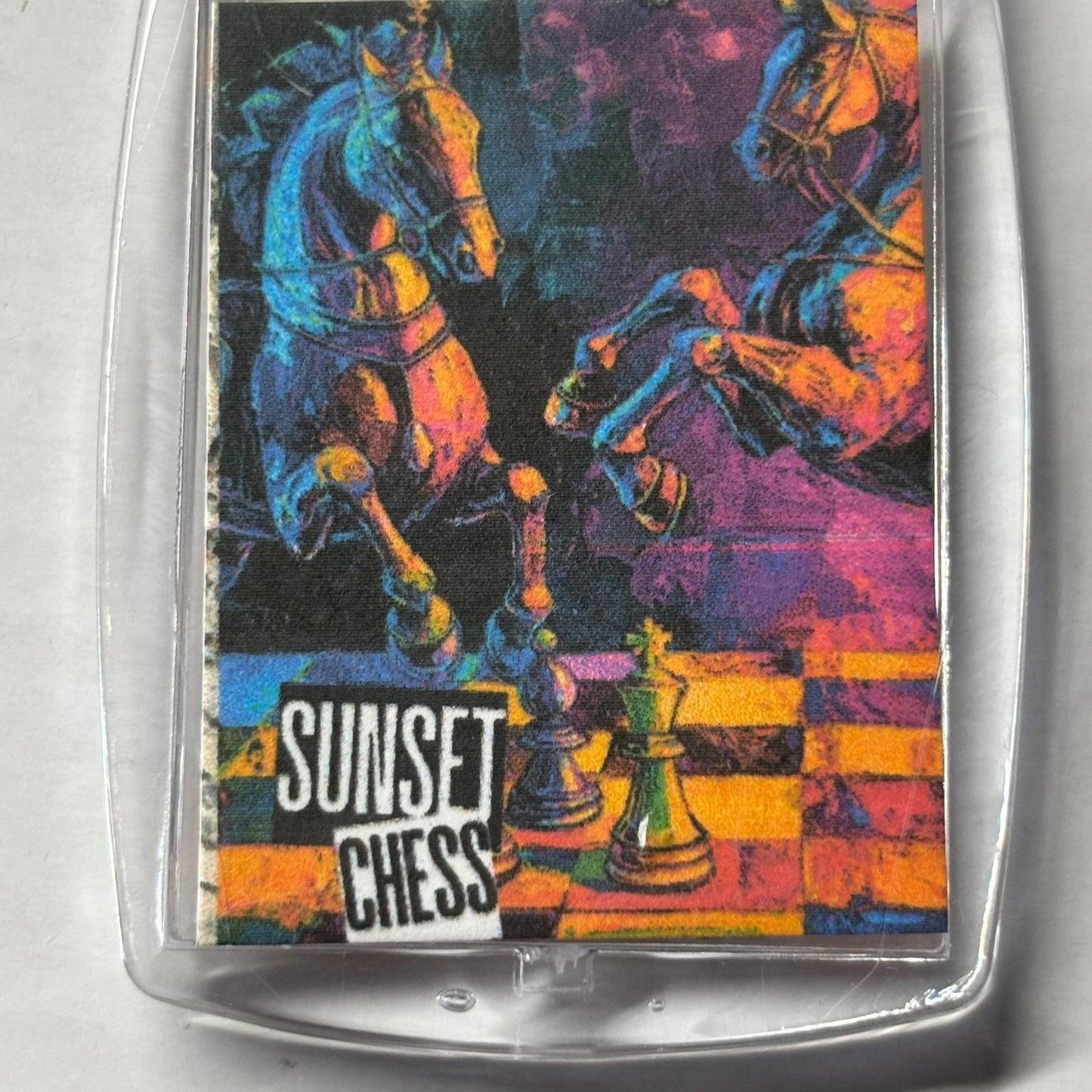 Horses Collide - Chess  Photo Keychain