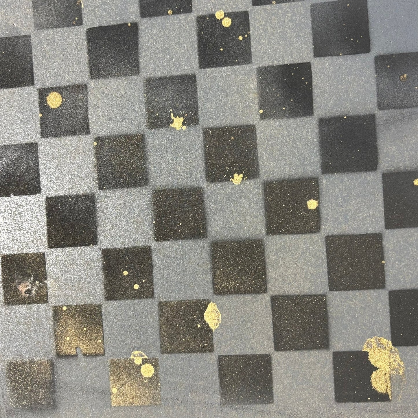 Gray & Black - Painted Chess Board