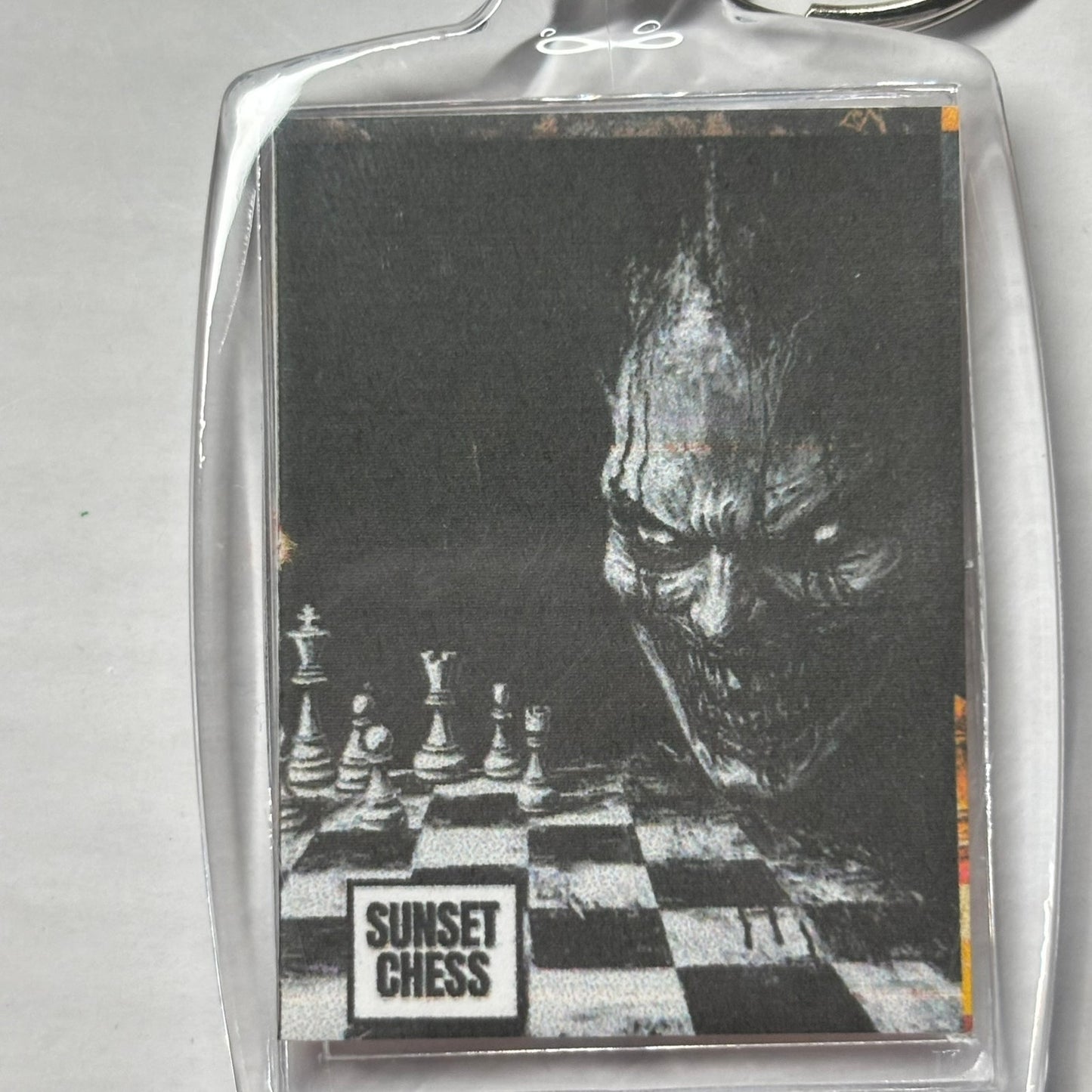 Dark Clown - Chess  Photo Keychain