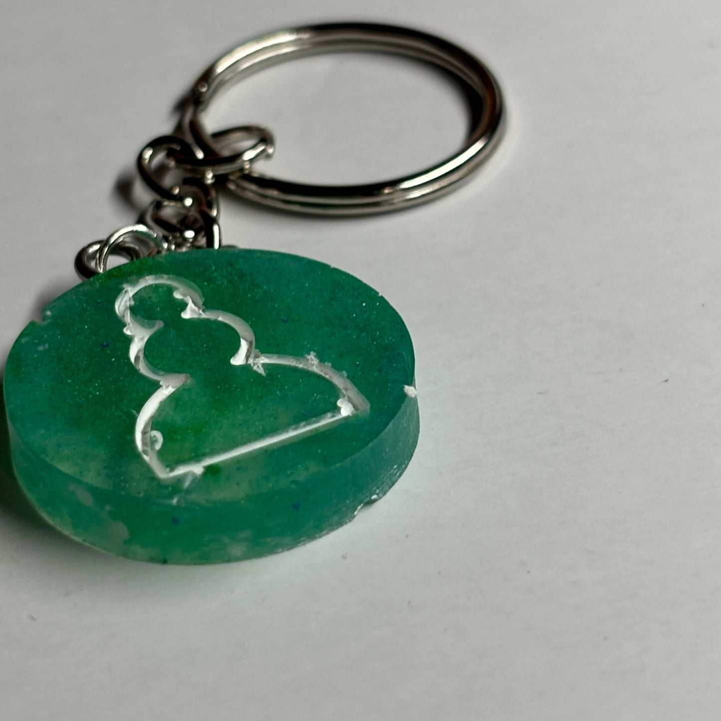 Spotted Green - Handmade Resin Keychain