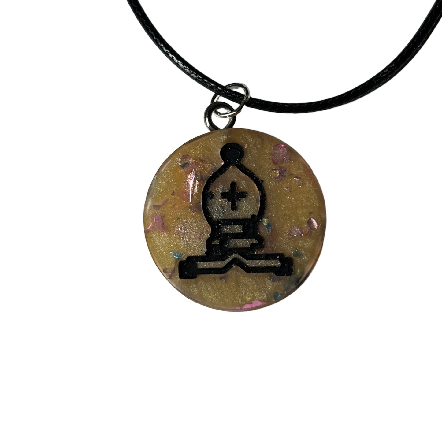 Banana Yellow Bishop - Handmade Resin Chess Necklace