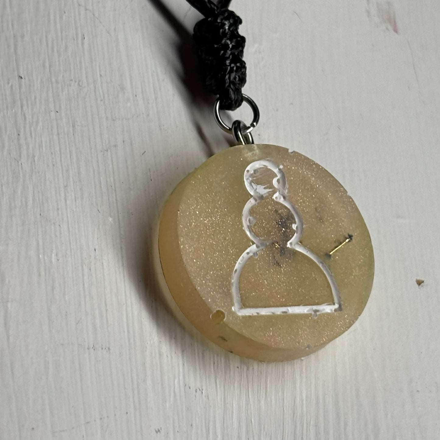 Sunshine Pawn - Handmade Resin Chess Necklace