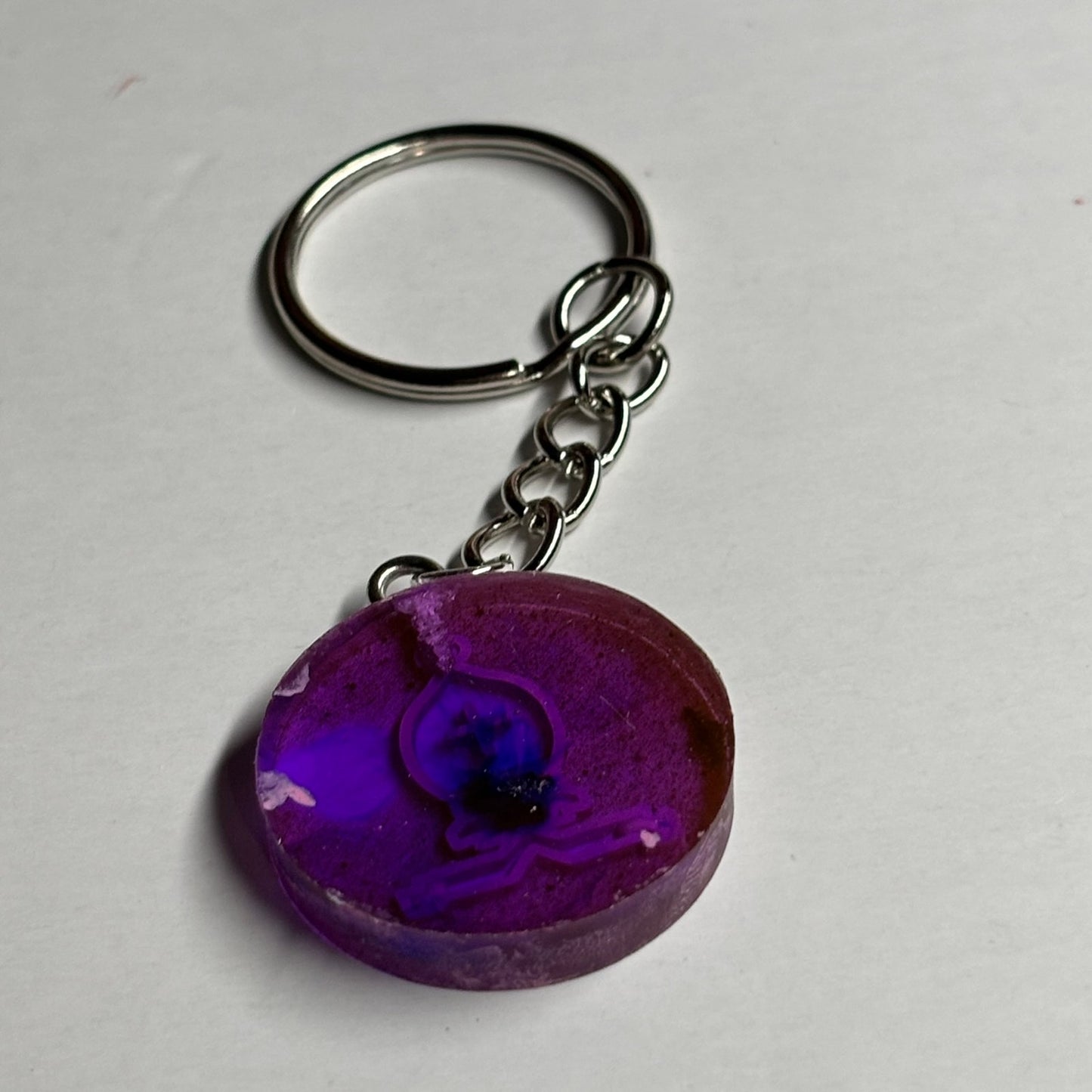 Transparent Purple Pink Bishop - Handmade Resin Keychain