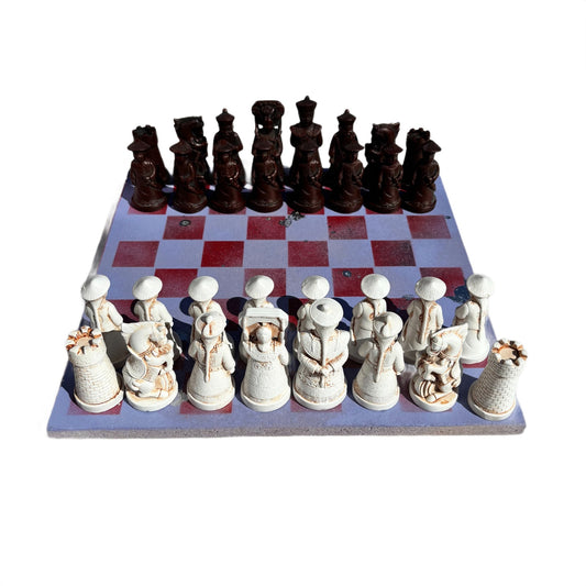 Purple & Red - Chinese Edition Chess Set