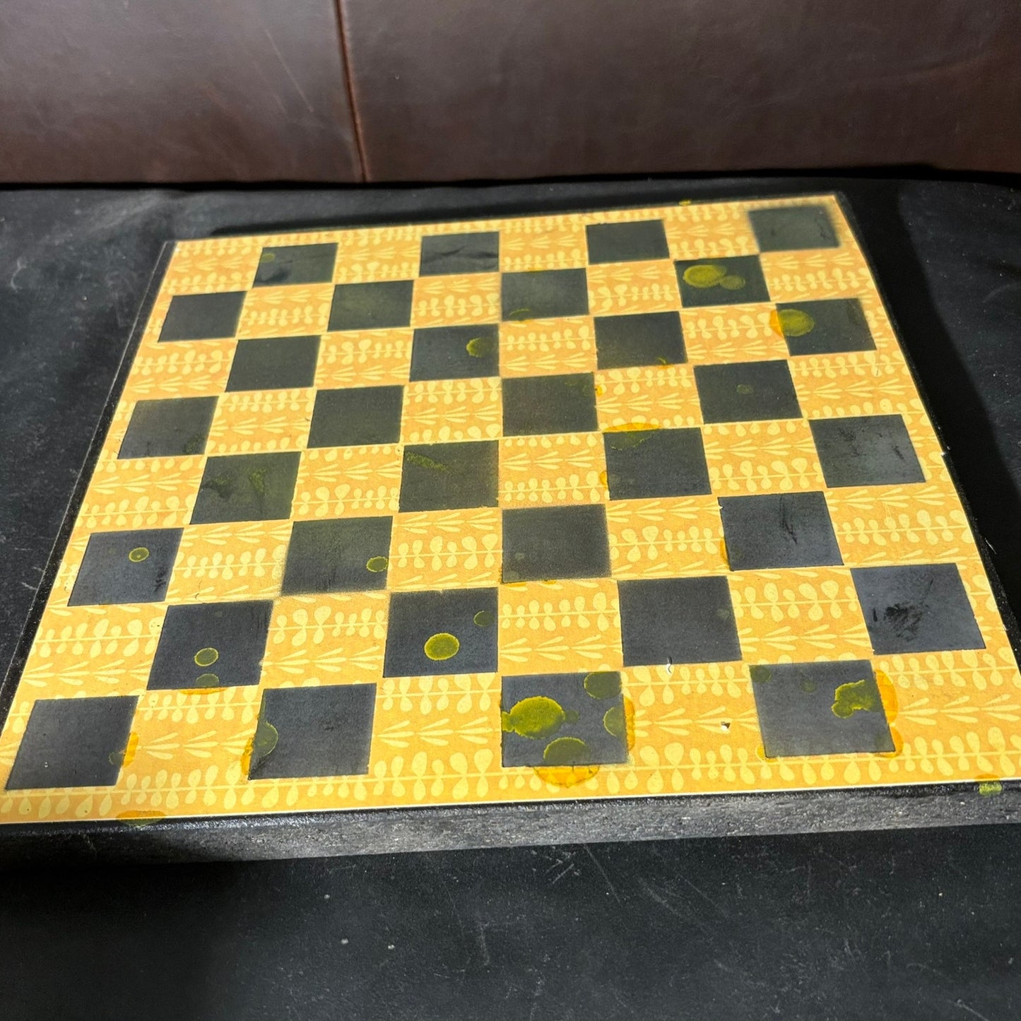 Lush Yellow - Scrapbook Chess Board