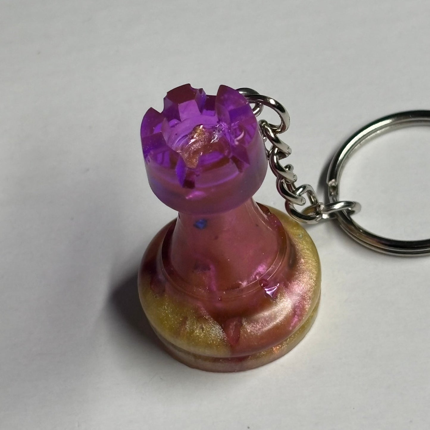 Fantastic Purple Rook - Handmade Resin Keychain