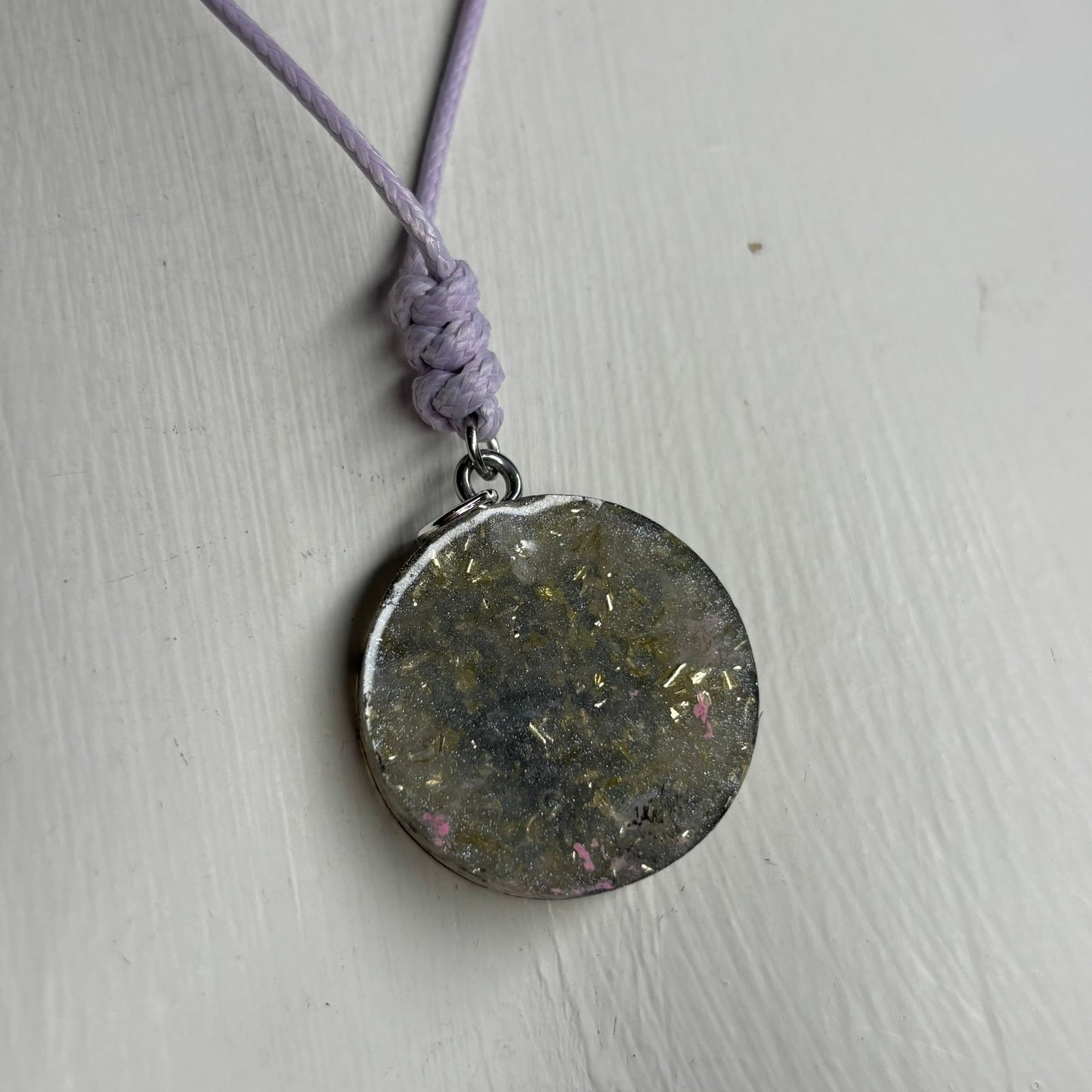 Gray Queen - Handmade Resin Chess Necklace