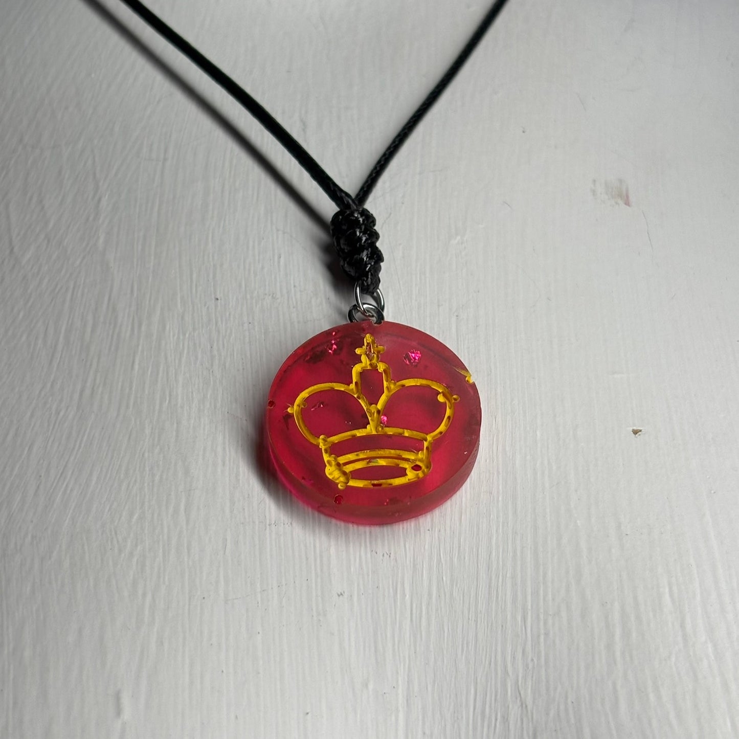The Red King - Handmade Resin Chess Necklace