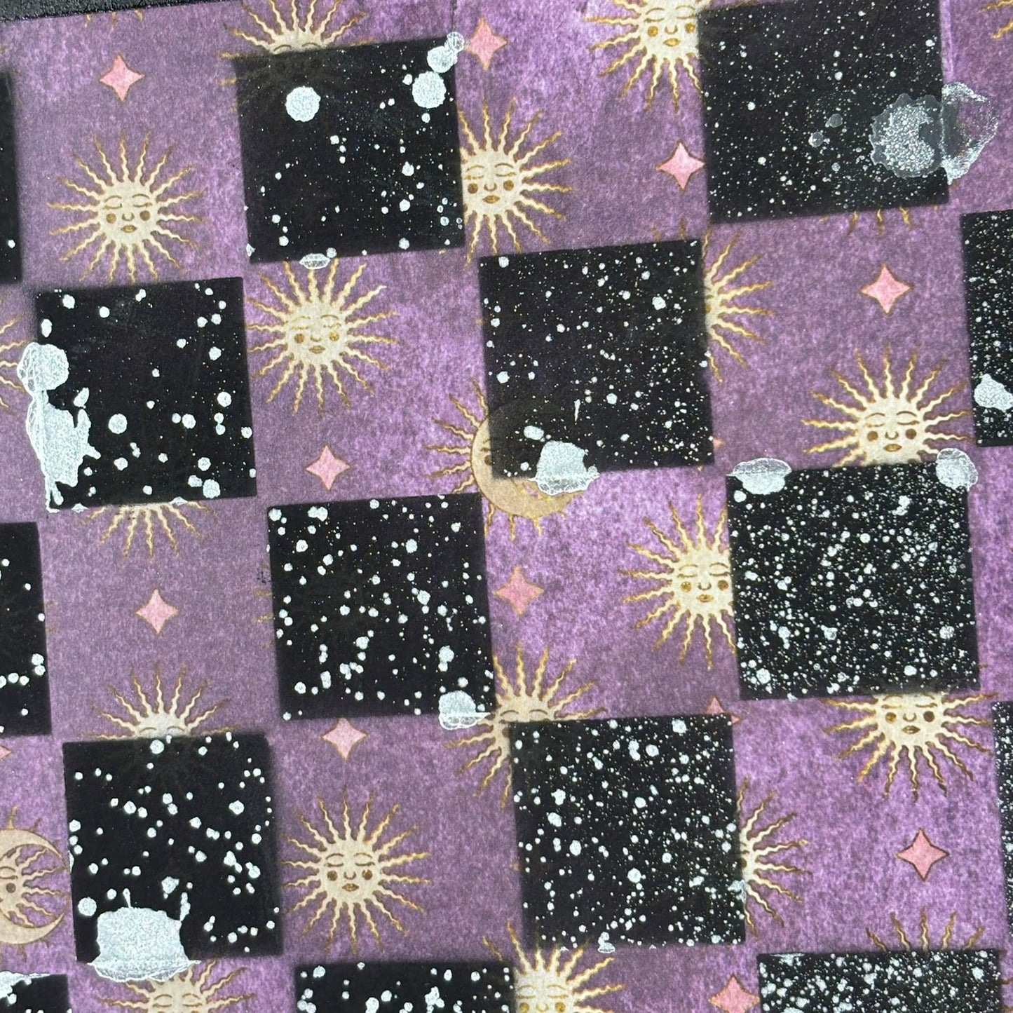 Purple Mini Moons - Scrapbook Chess Board