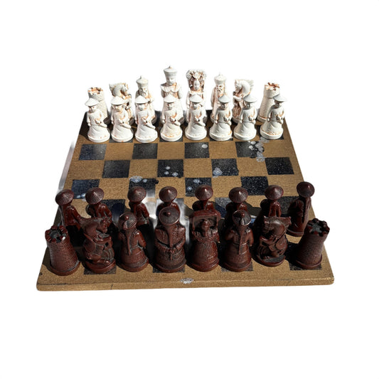 Simple Brown - Chinese Edition Chess Set