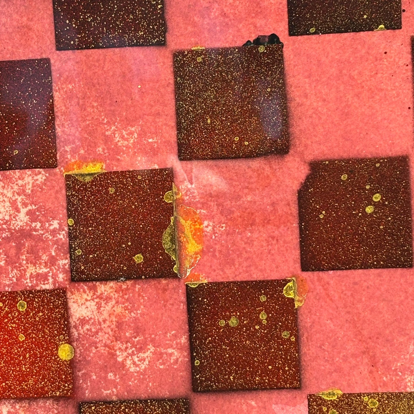 Vibrant Red - Resin Coated Chess Board
