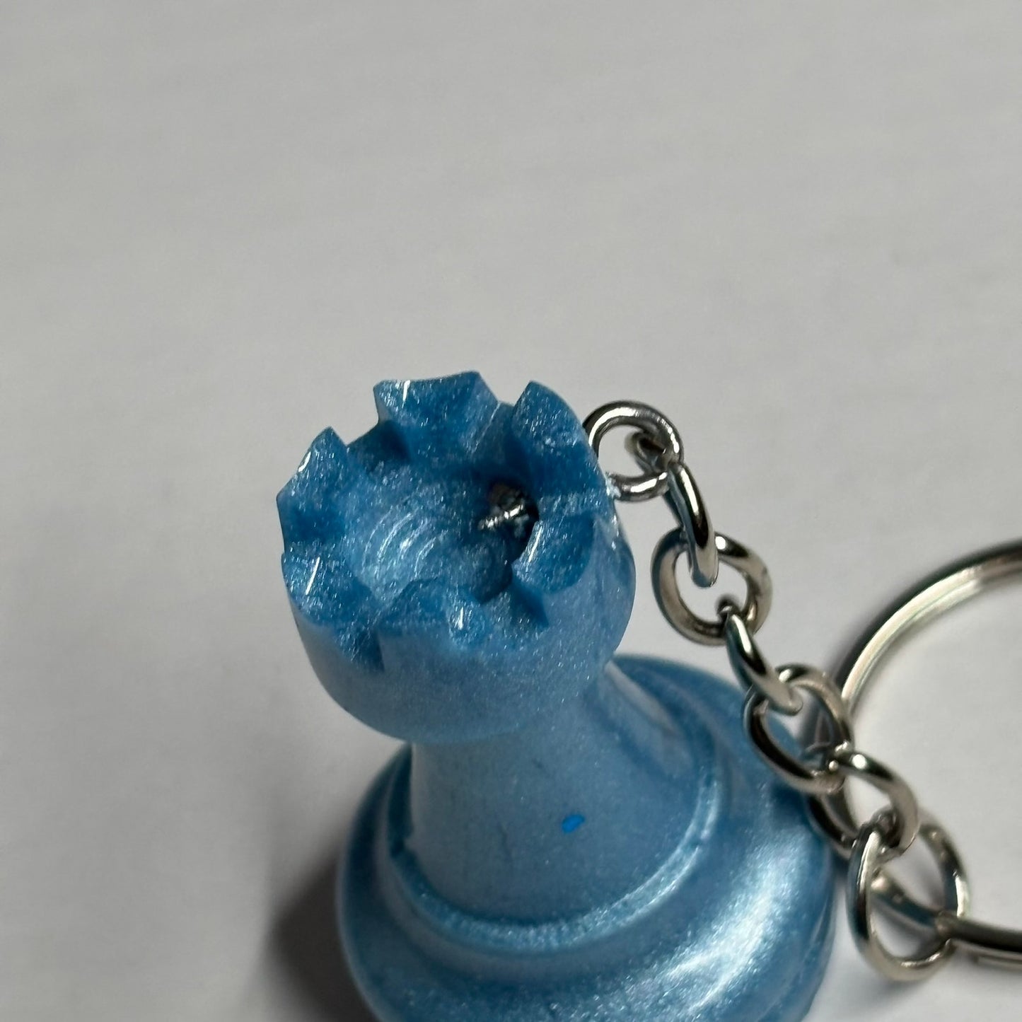 Blue Rook - Handmade Resin Keychain