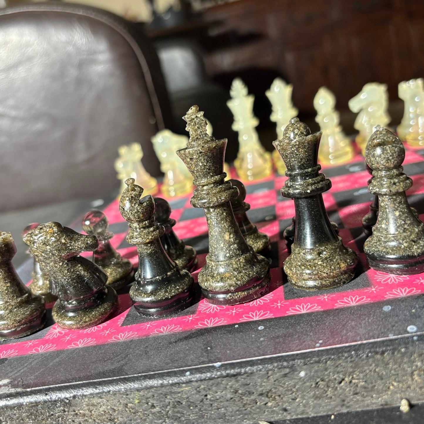Vibrant Red - Scrapbook Chess Set