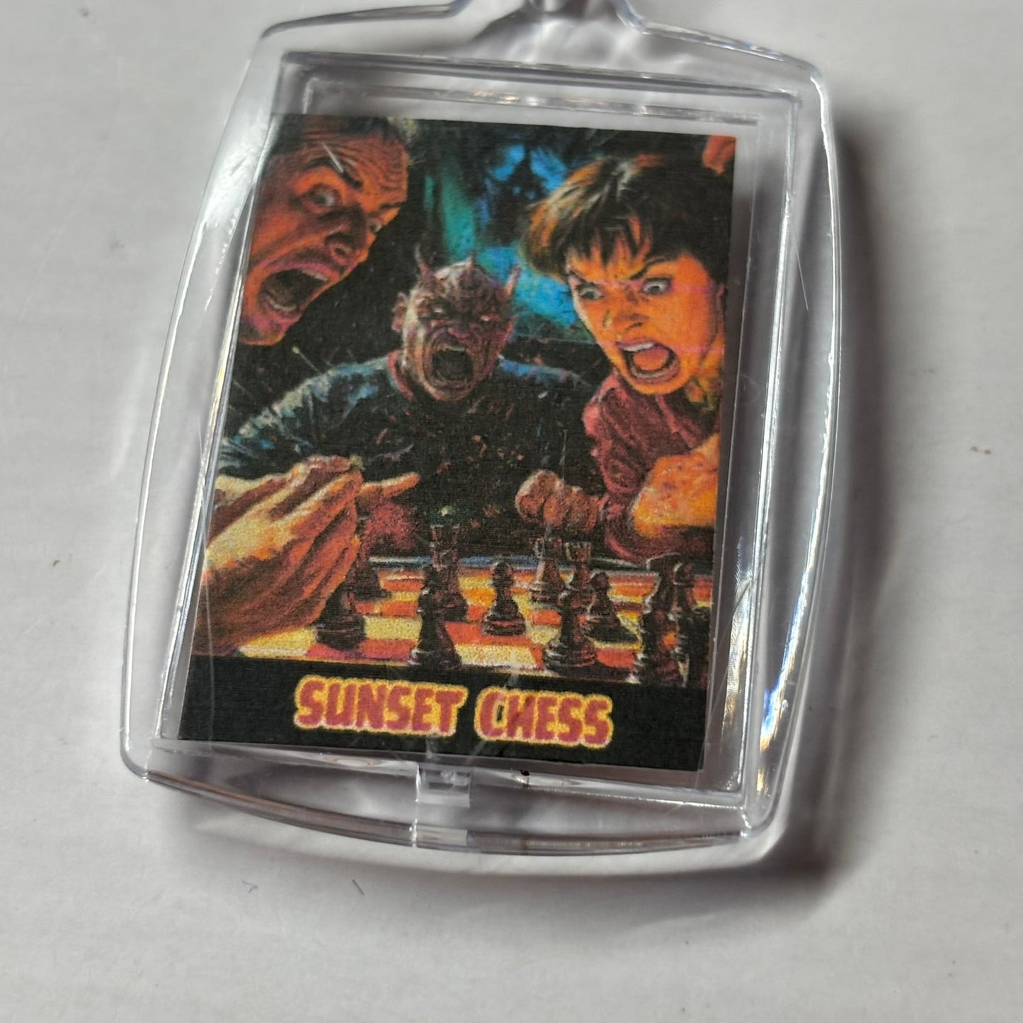 Scared - Chess  Photo Keychain