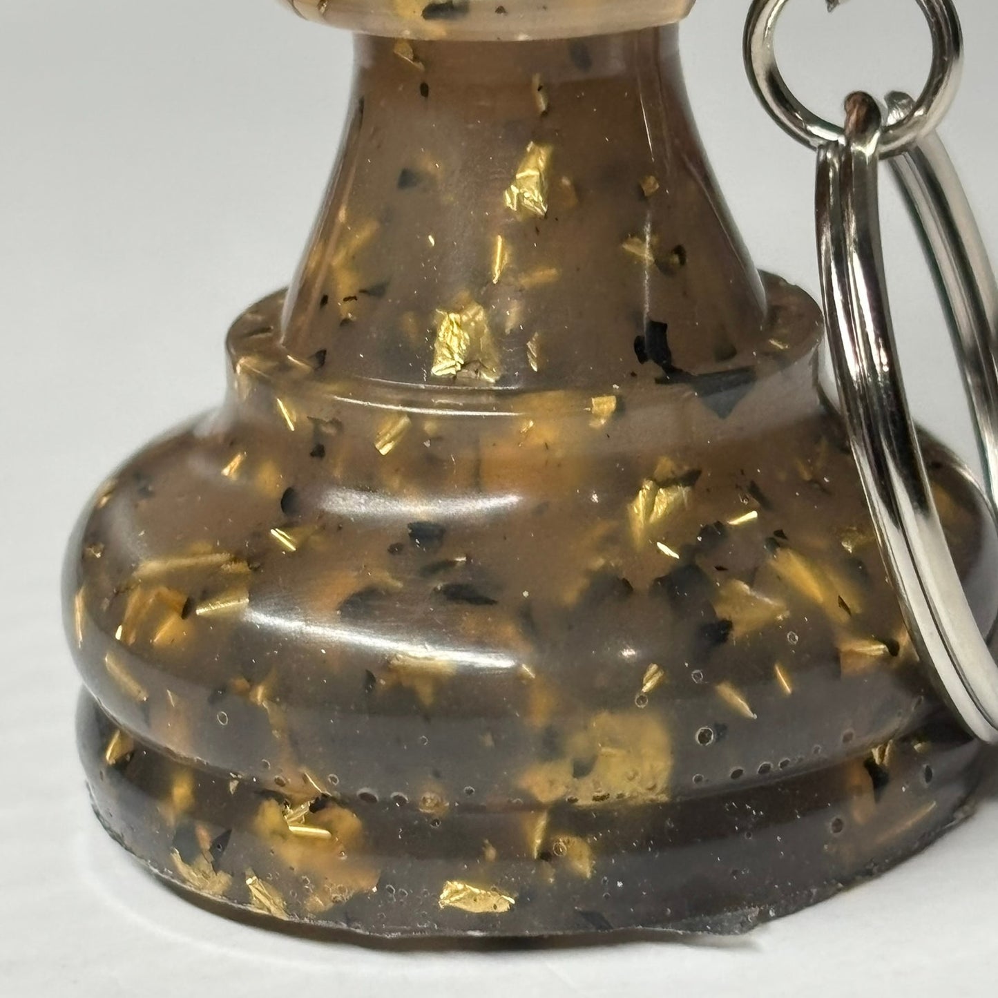Brown Royal Pawn - Handmade Resin Keychain - Large Edition
