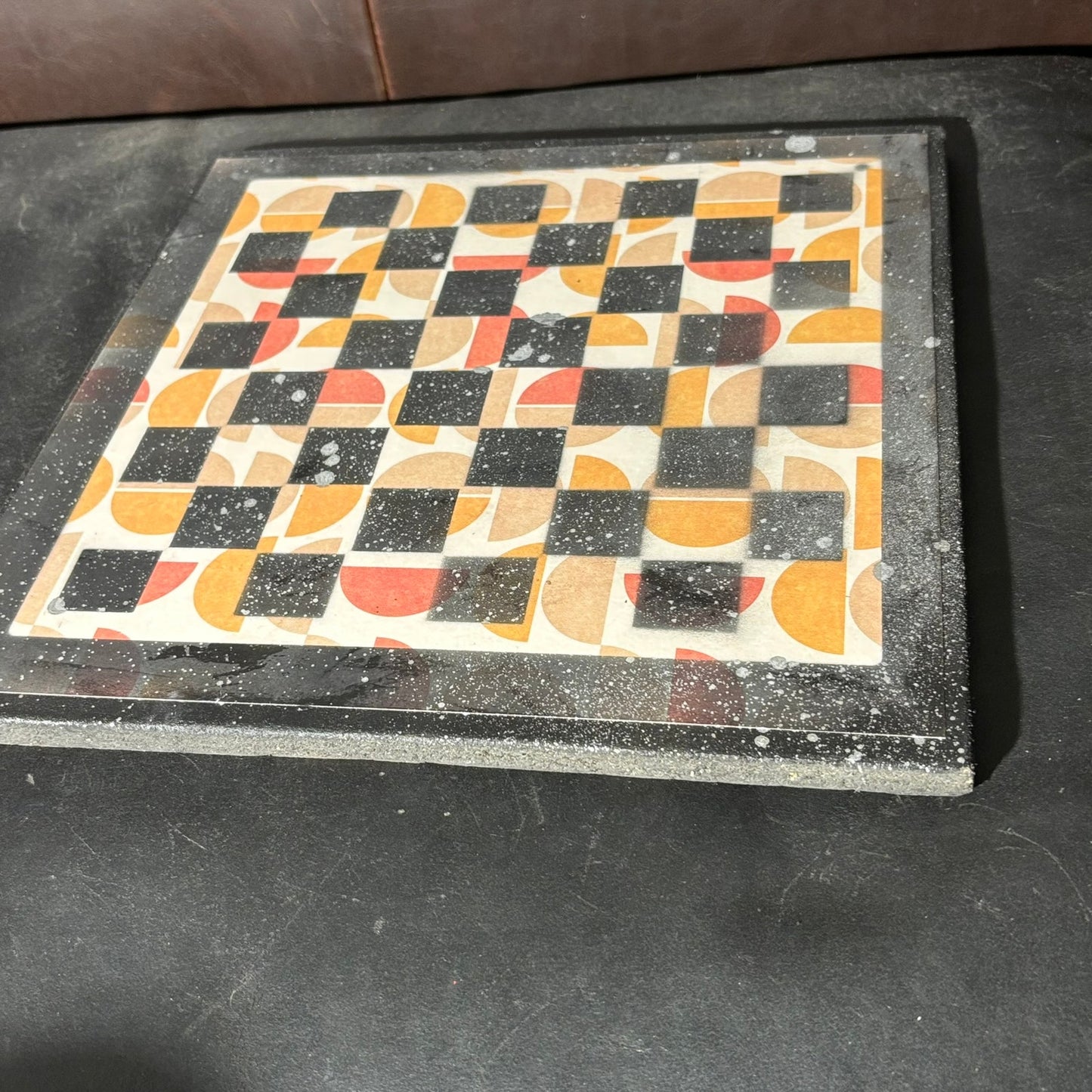 Peach Cream - Scrapbook Chess Board