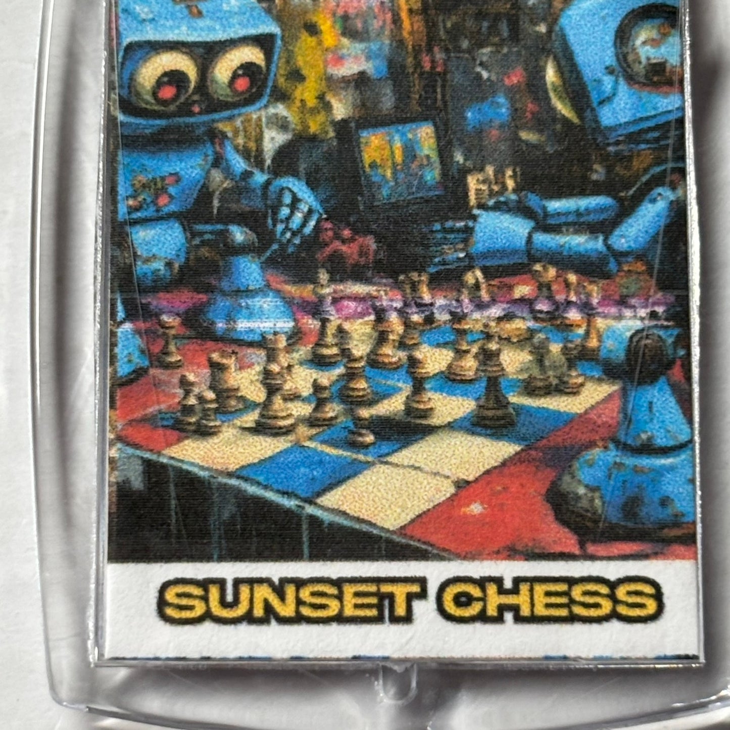 Robots Play - Chess  Photo Keychain