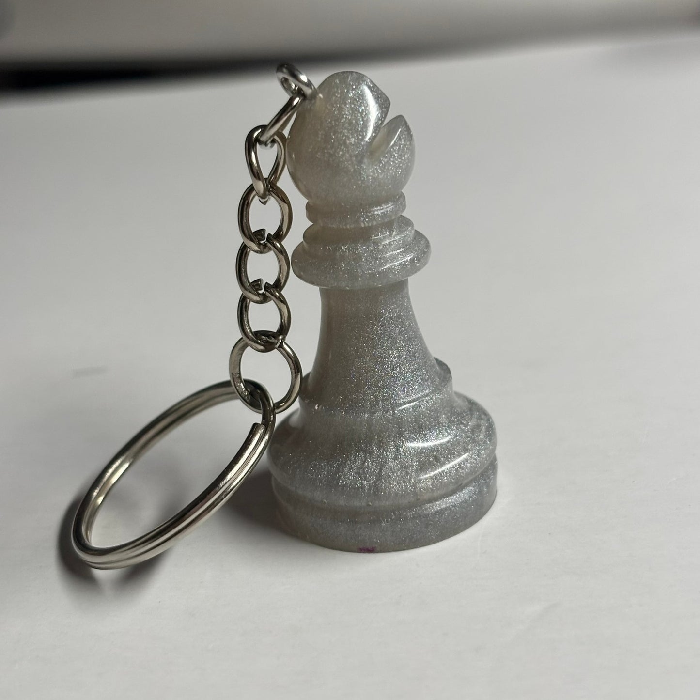 White Bishop - Handmade Resin Keychain