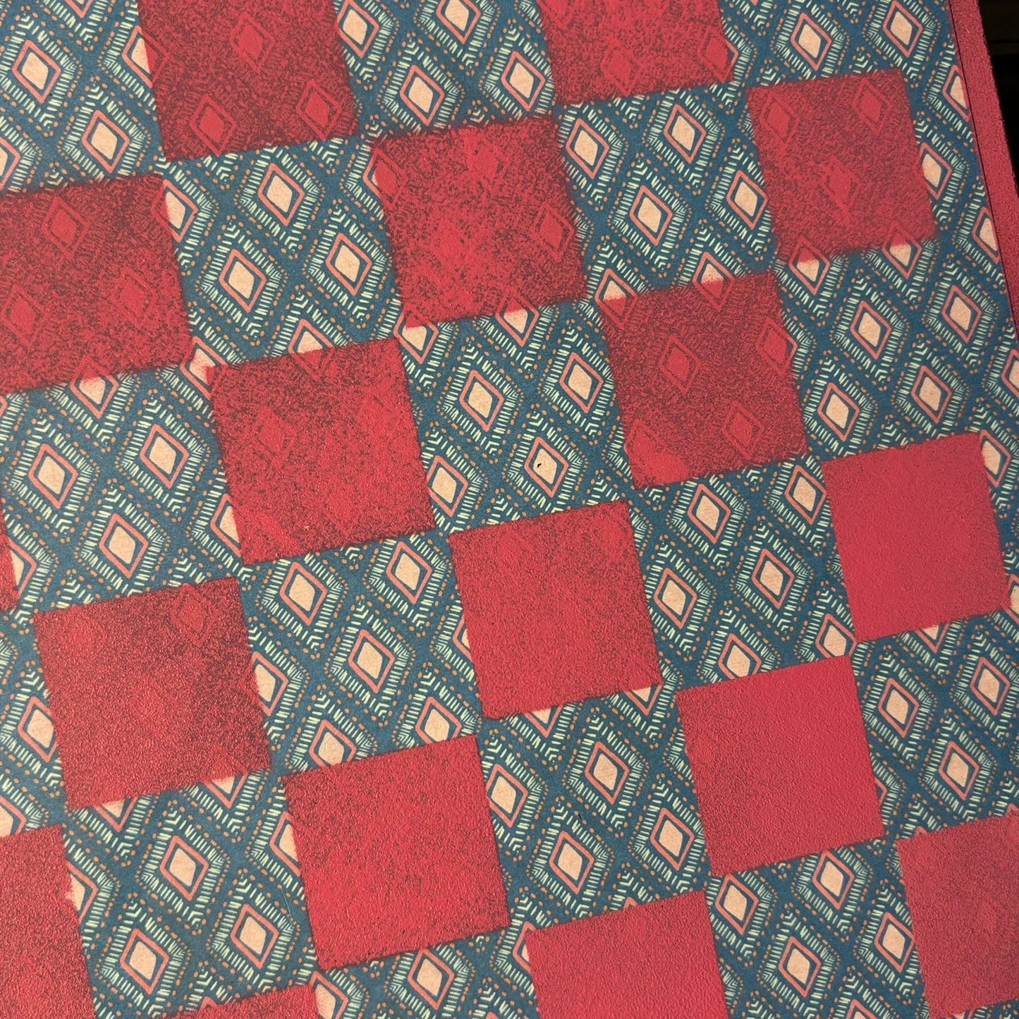 Pink & Blue Pattern - Scrapbook Chess Board