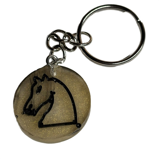 Champagne Yellow Knight - Handmade Resin Keychain