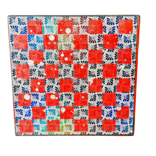 Vintage Shining Red - Scrapbook Chess Board