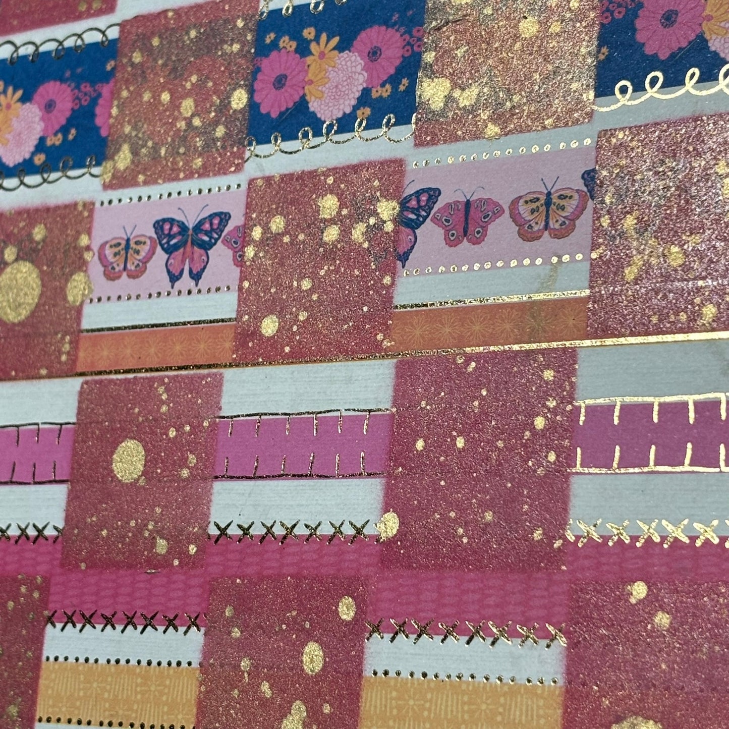 Gold Shine Pink - Scrapbook Chess Board