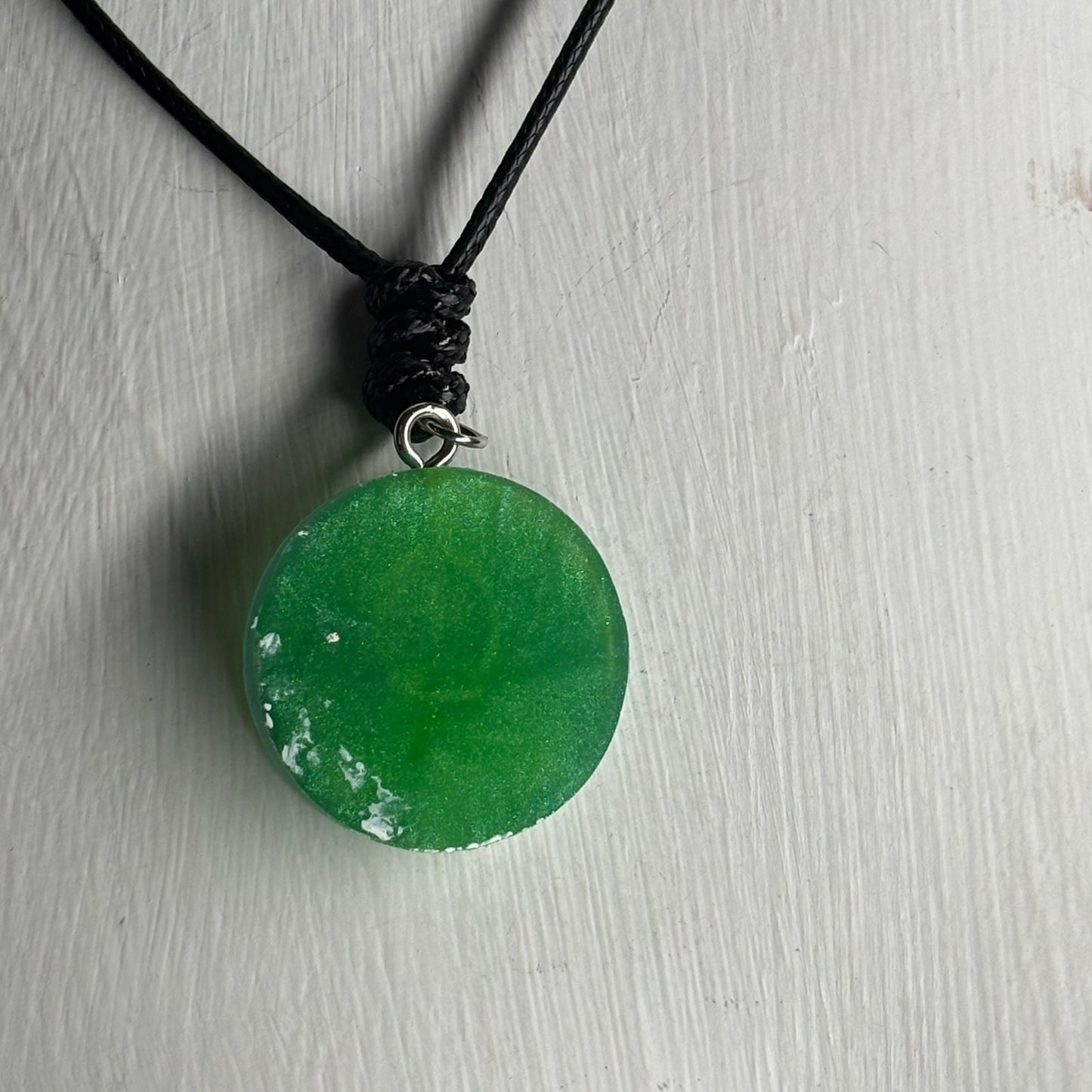 Aqua Blue Bishop - Handmade Resin Chess Necklace