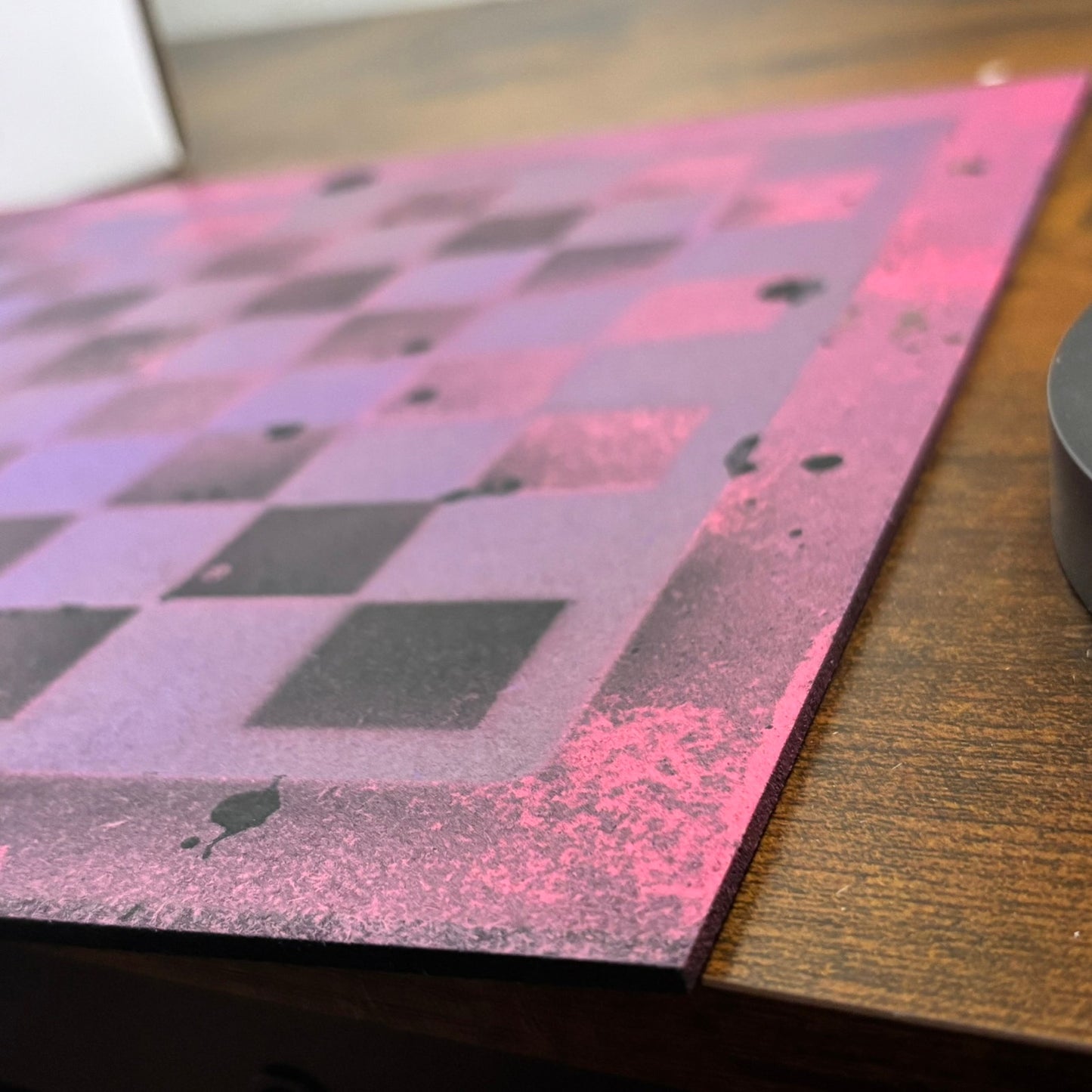 Toxic Pink - Painted Chess Board