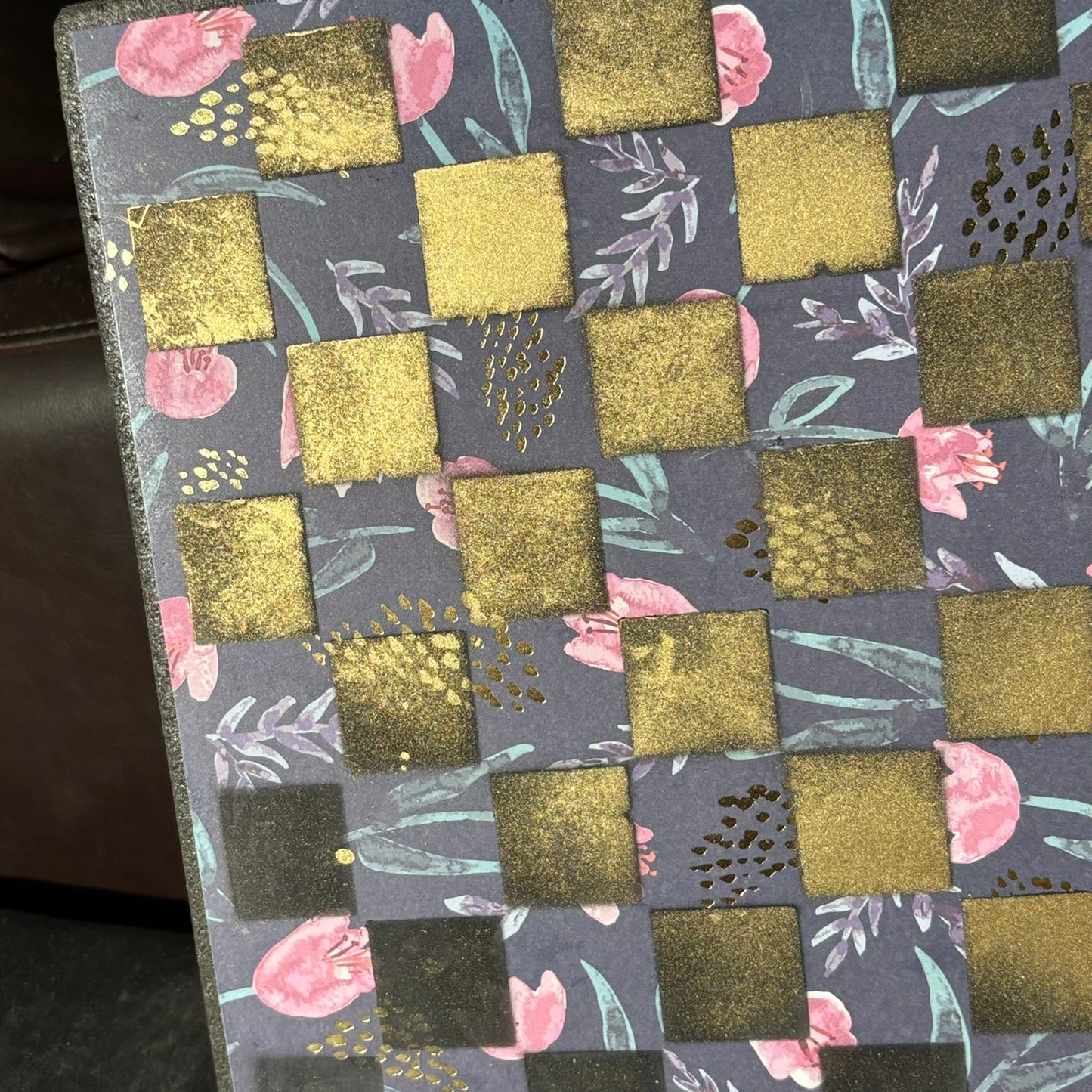 Golden Dark Forest - Scrapbook Chess Board