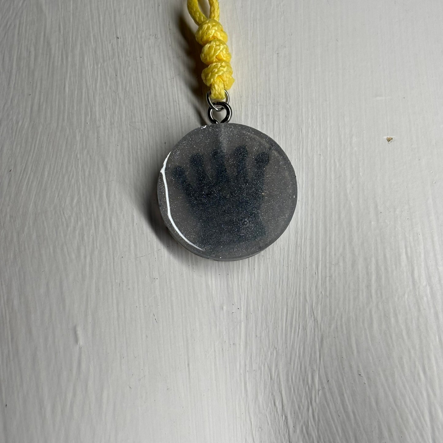 Silver Yellow Queen - Handmade Resin Chess Necklace